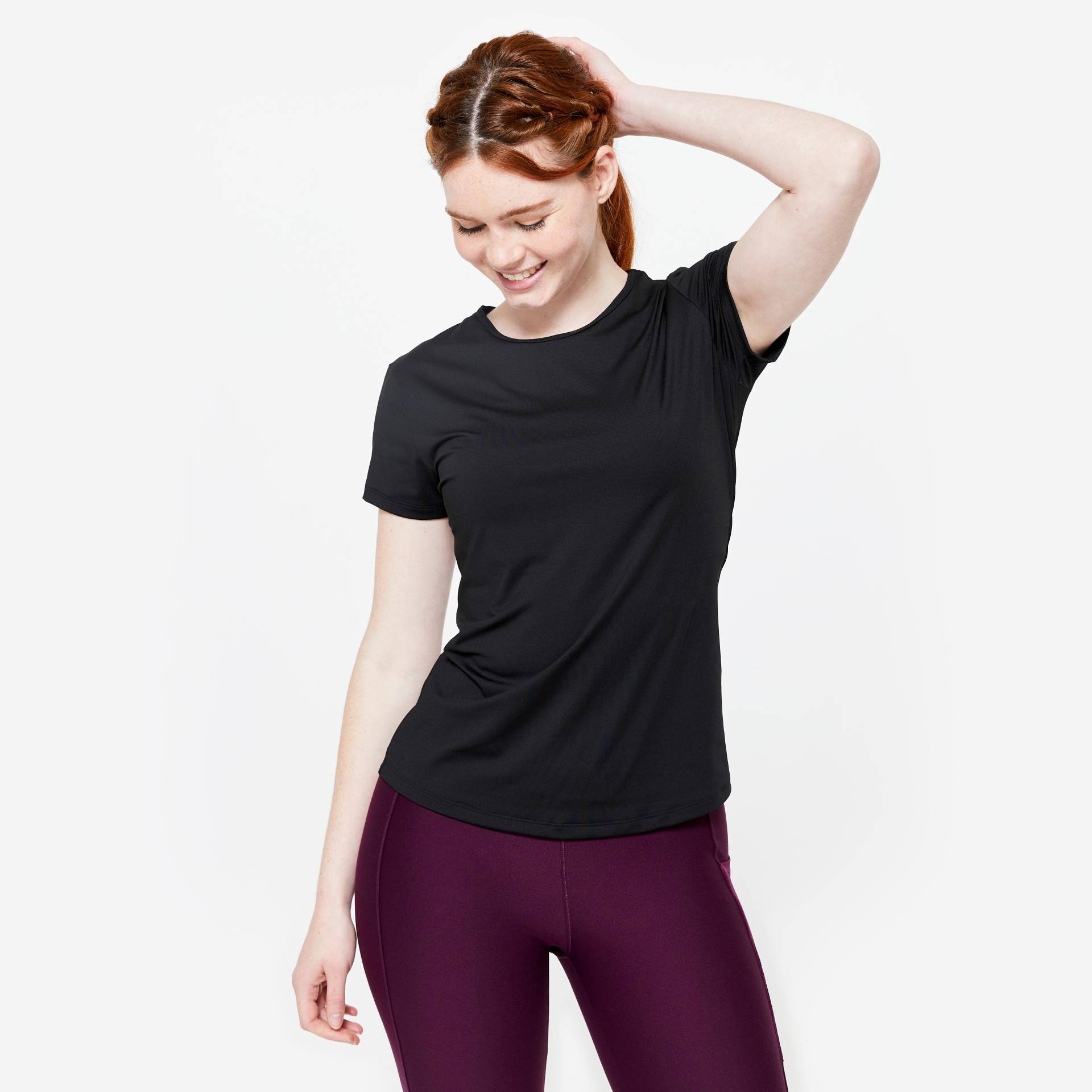 Sport T-Shirt Damen - 100 schwarz von Domyos