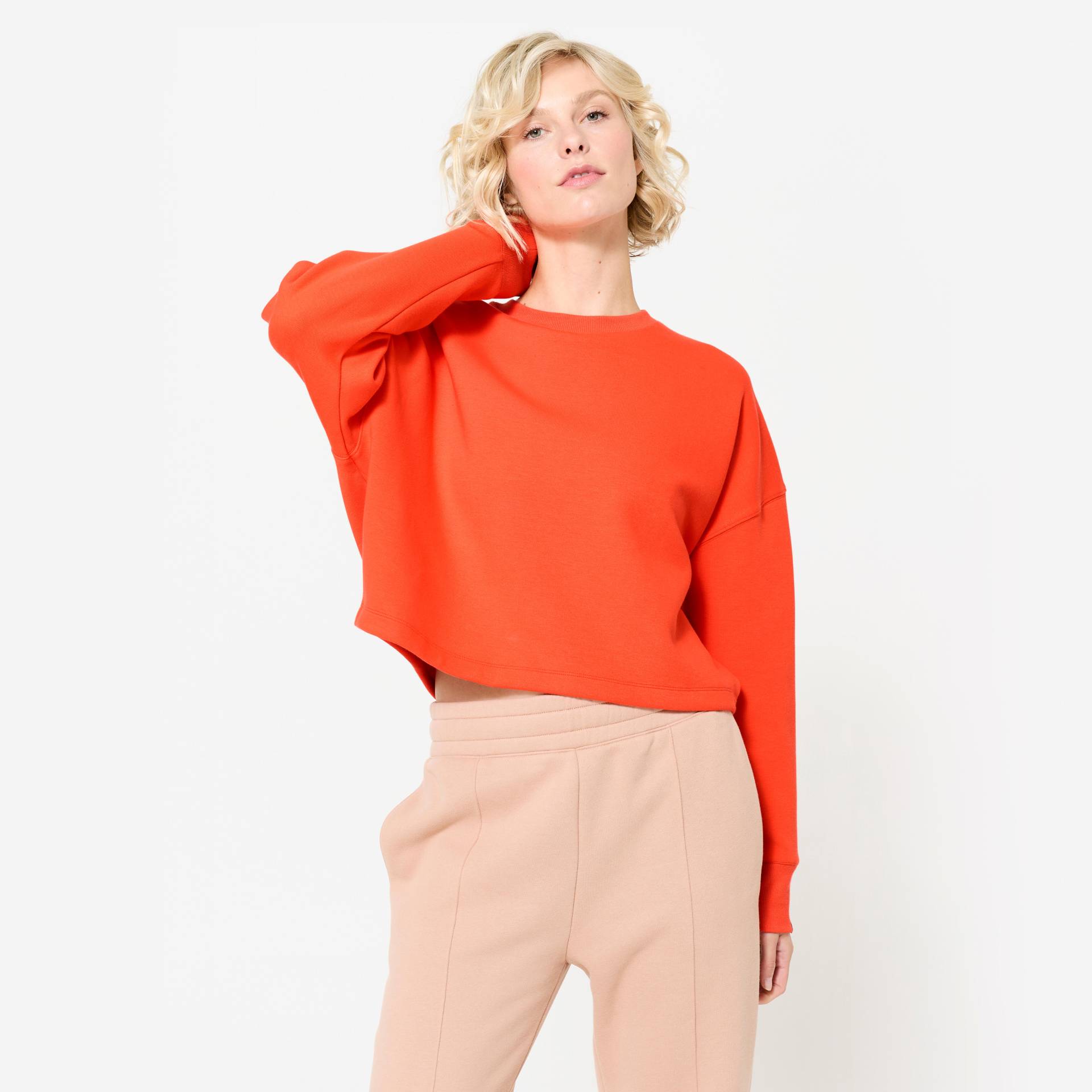 Sweatshirt Crop Damen Limited Edition - rot von Domyos