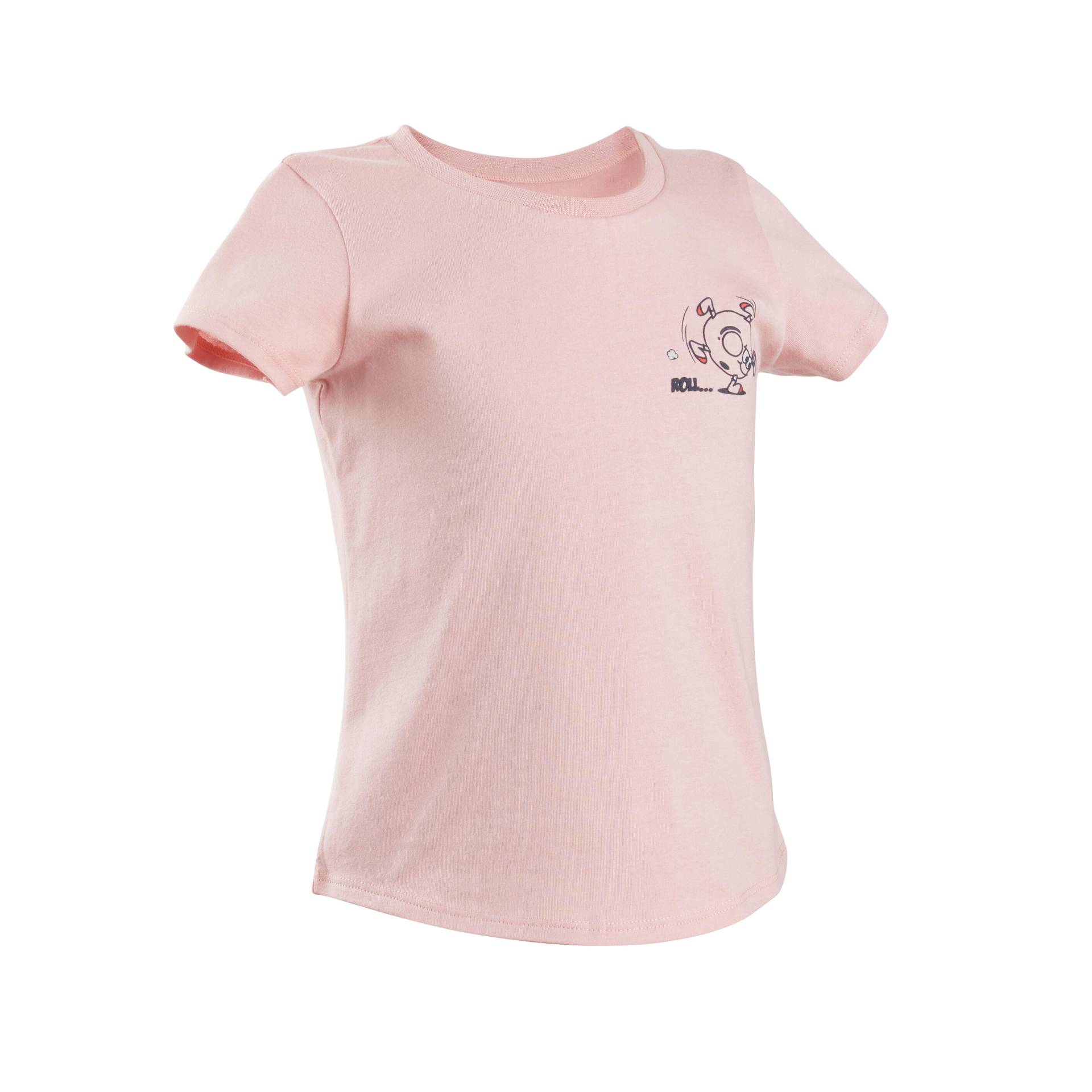 T-Shirt Babys/Kleinkinder Basic Baumwolle - rosa von Domyos