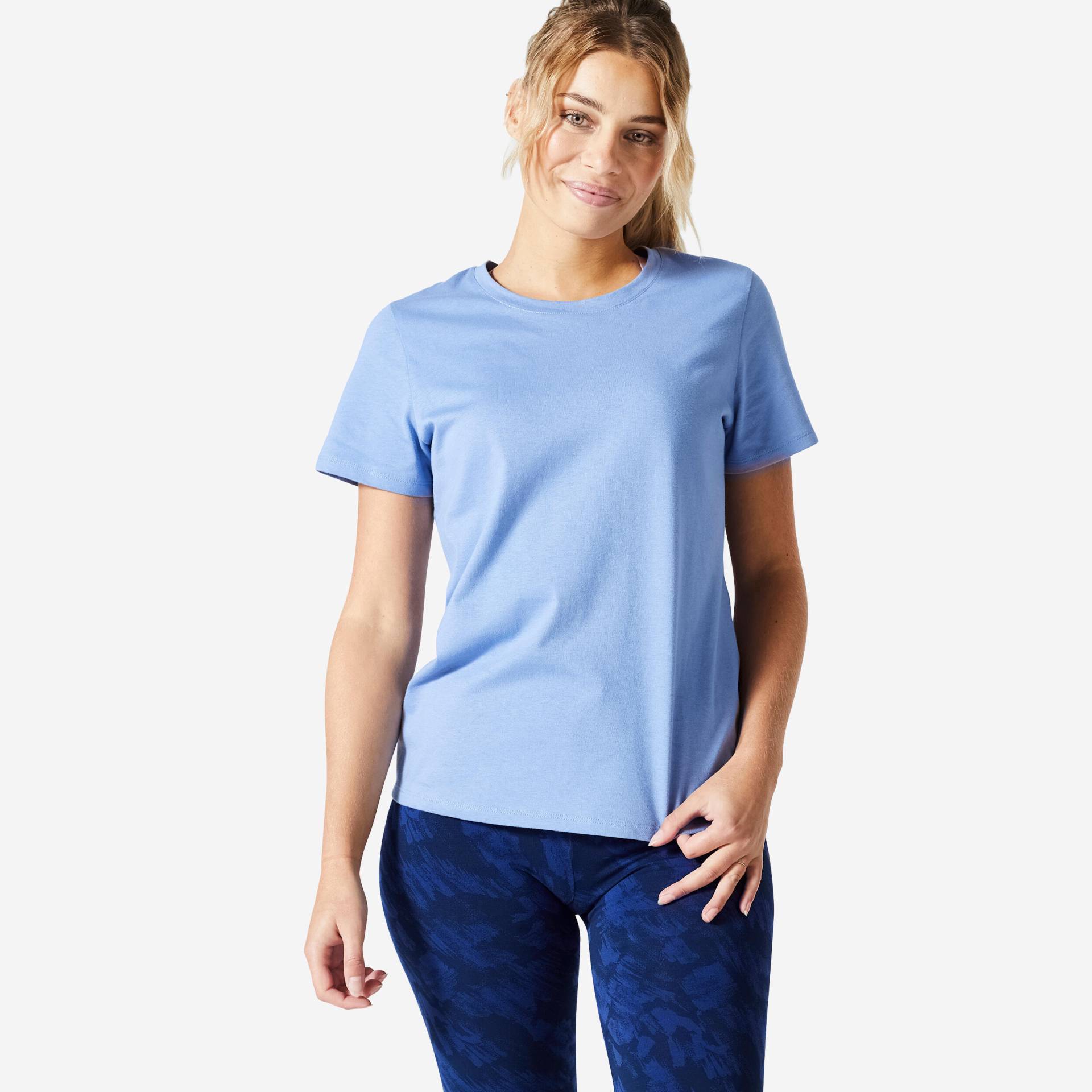 T-shirt Damen - 500 Essentials blau von Domyos
