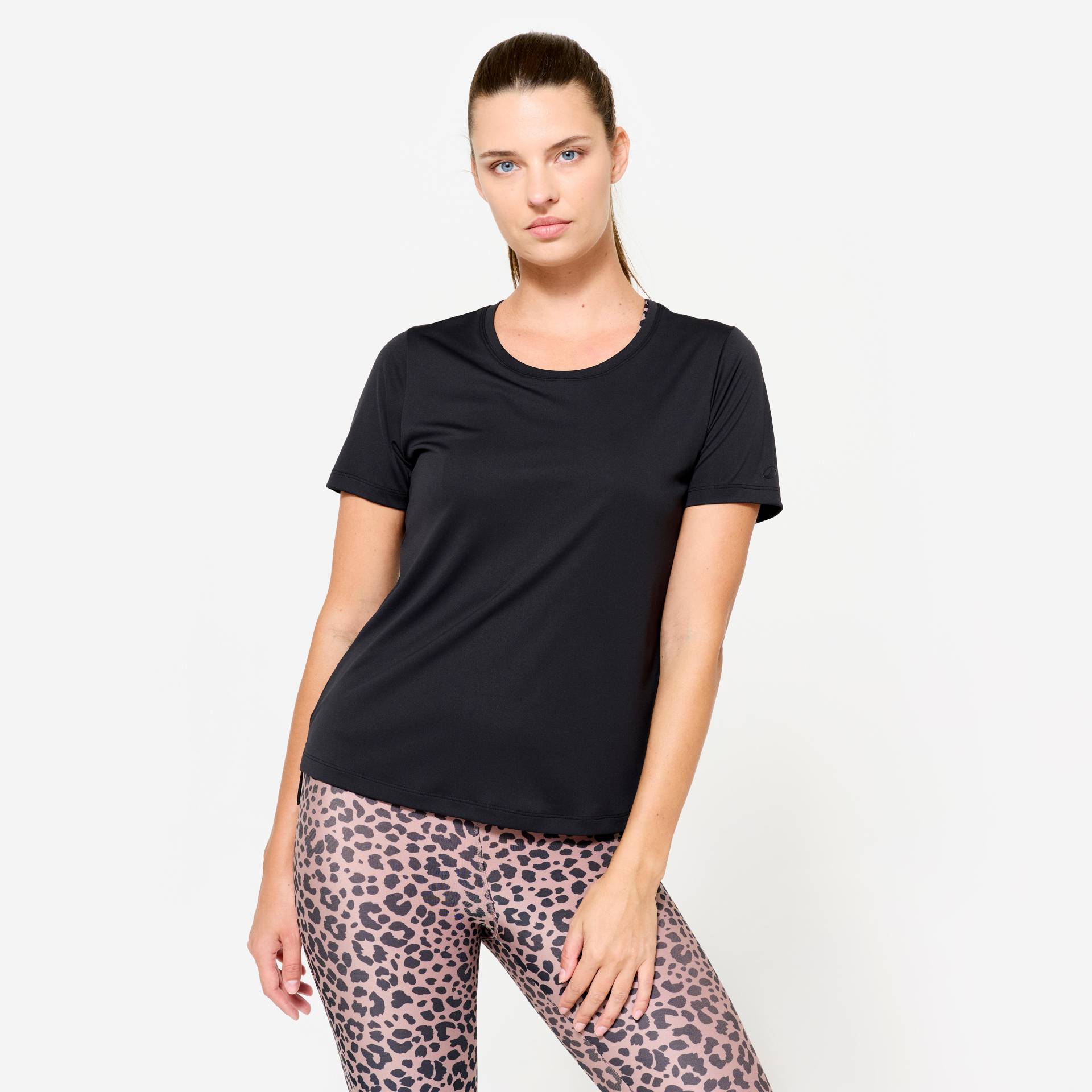 T-Shirt Damen - rauchschwarz von Domyos