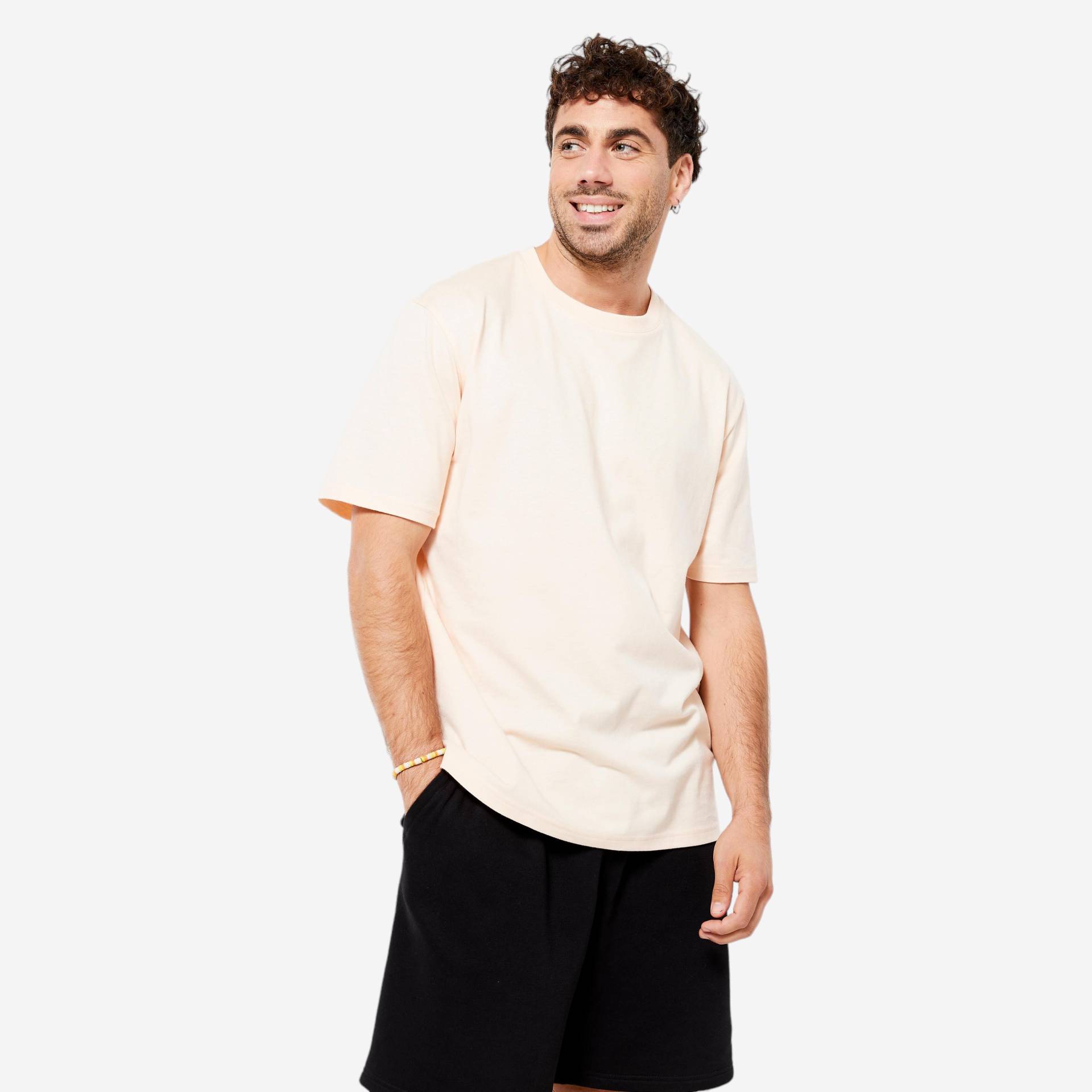 T-Shirt Herren - 500 Essentials beige T-Shirt Herren - 500 Essentials beige von Domyos