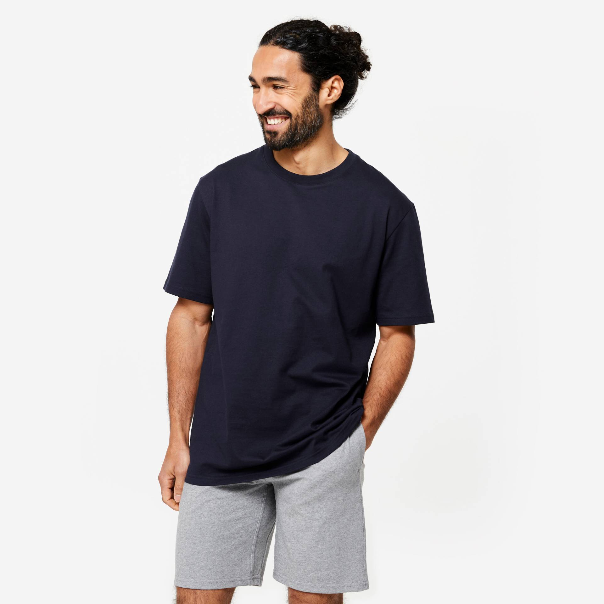 T-Shirt Herren - Essentials 500 dunkelblau von Domyos
