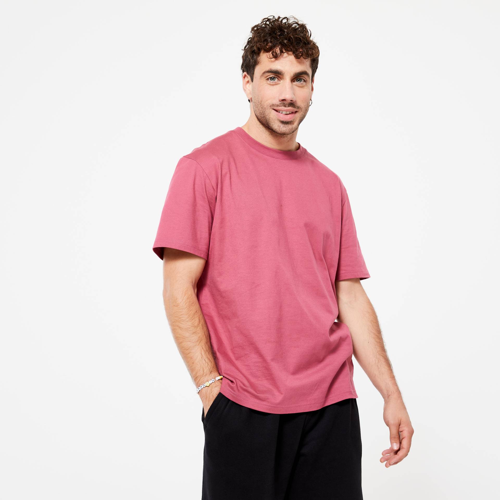 T-Shirt Herren - 500 Essentials rosa von Domyos