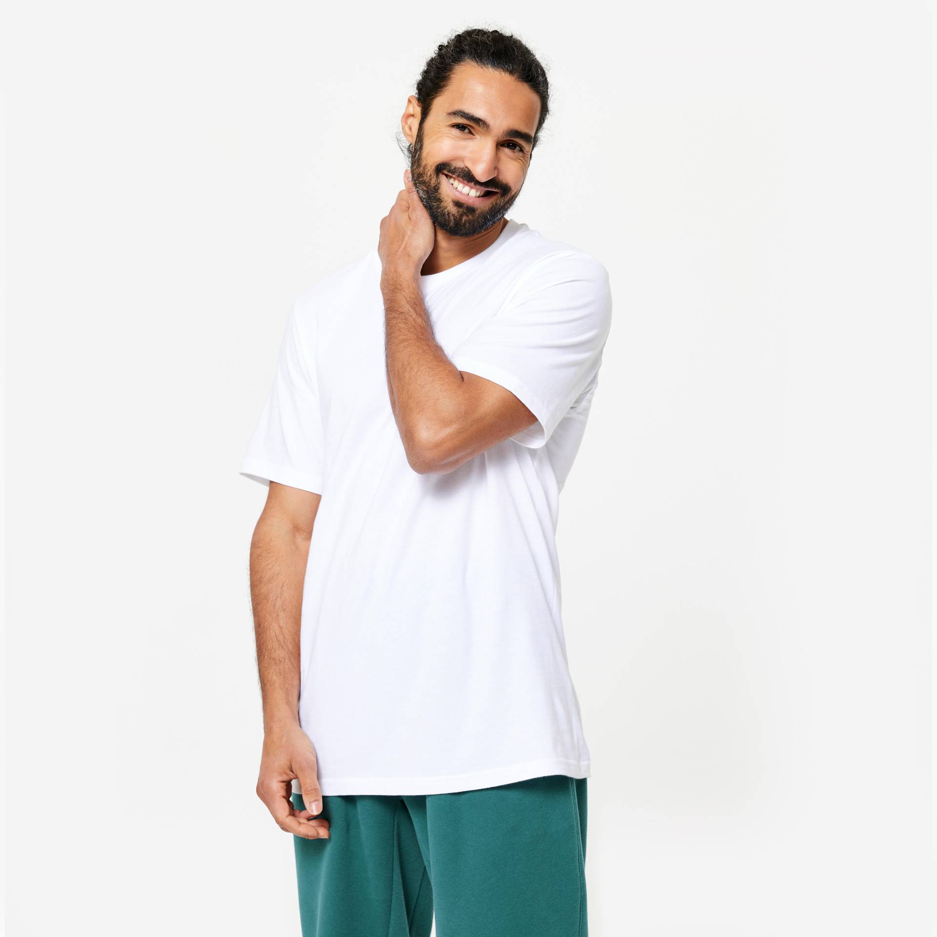 T-Shirt Herren - 500 Essentials weiss T-Shirt Herren - 500 Essentials weiss von Domyos