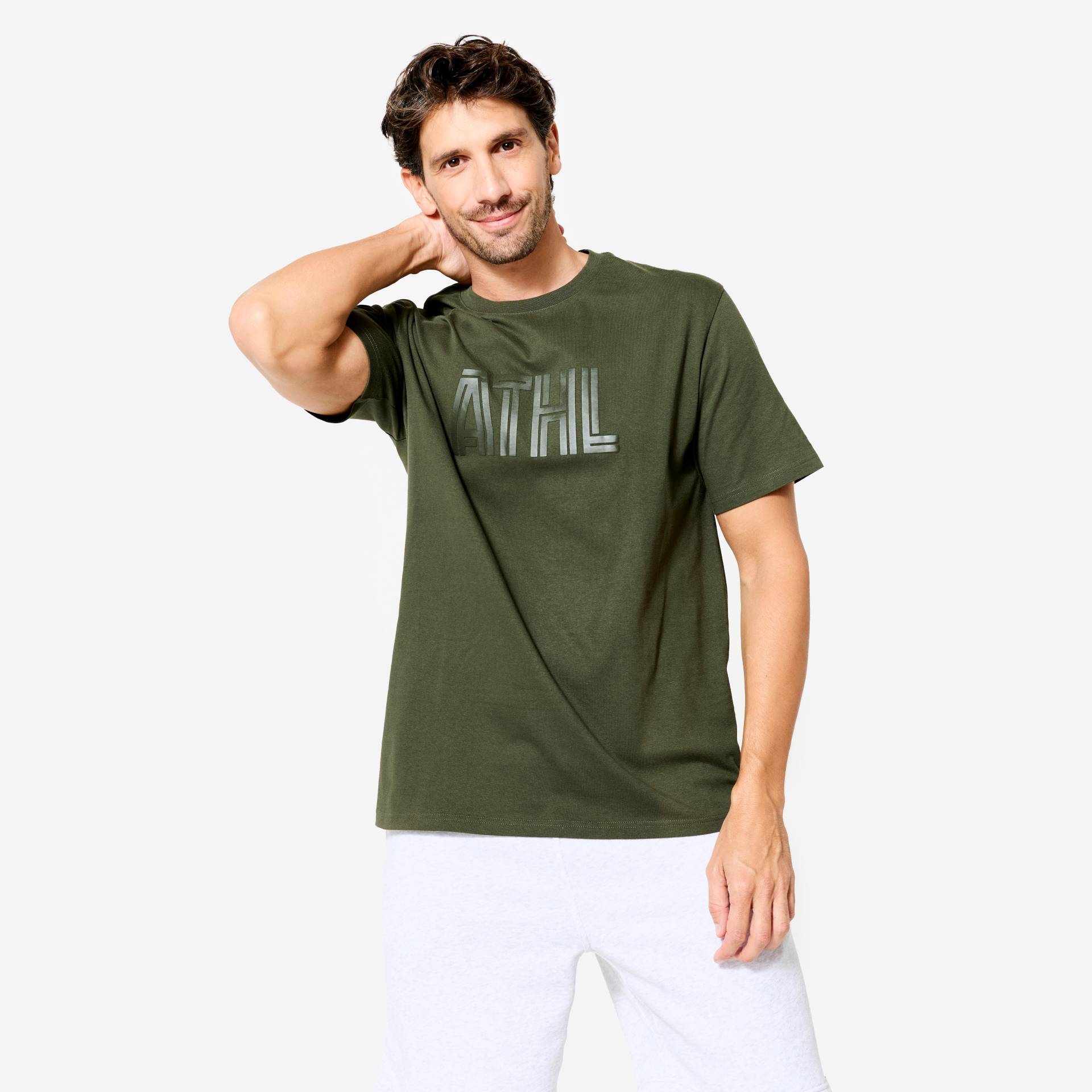 T-Shirt Herren Baumwolle Regular - khaki T-Shirt Herren Baumwolle Regular - khaki von Domyos