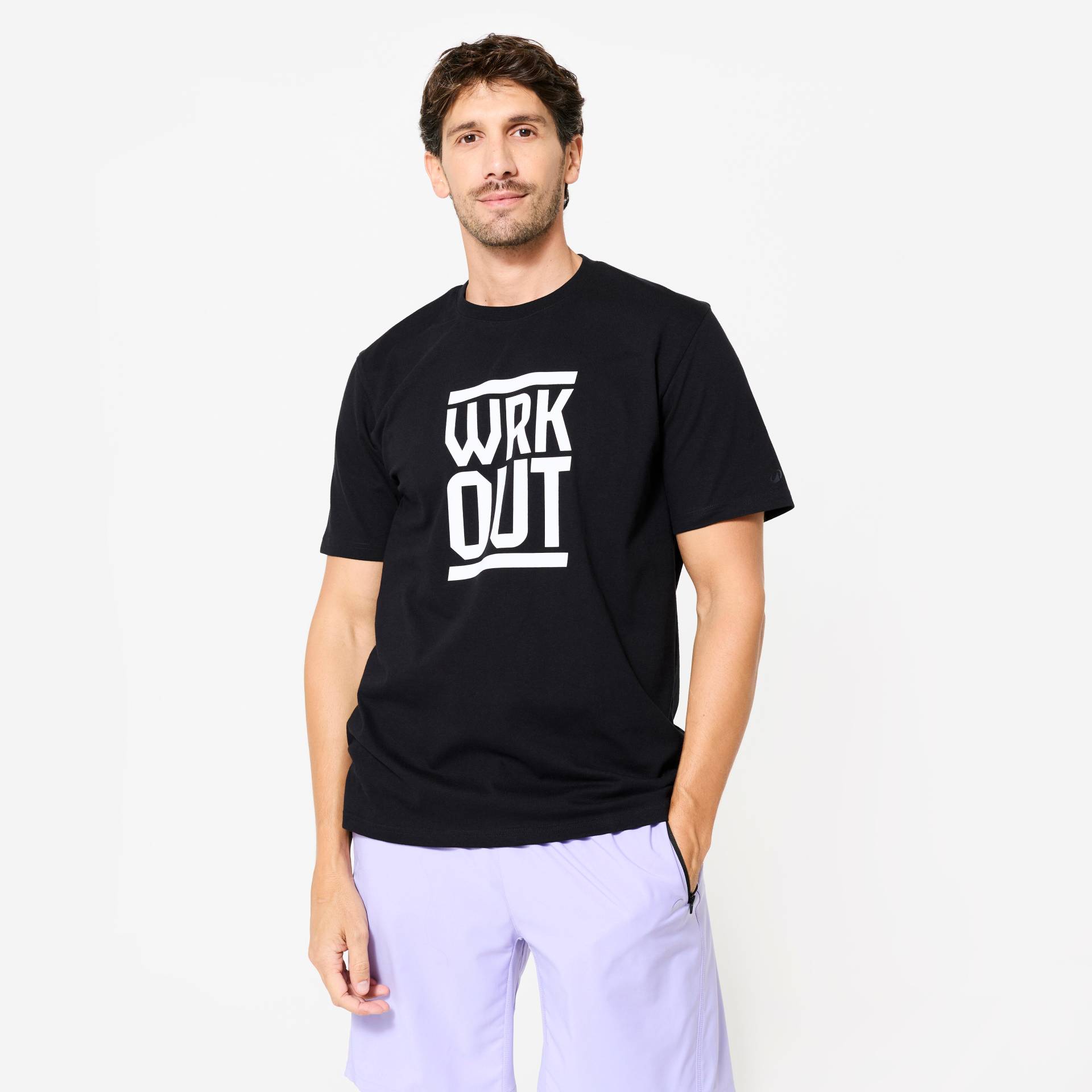 T-Shirt Herren Baumwolle Regular - schwarz T-Shirt Herren Baumwolle Regular - schwarz von Domyos
