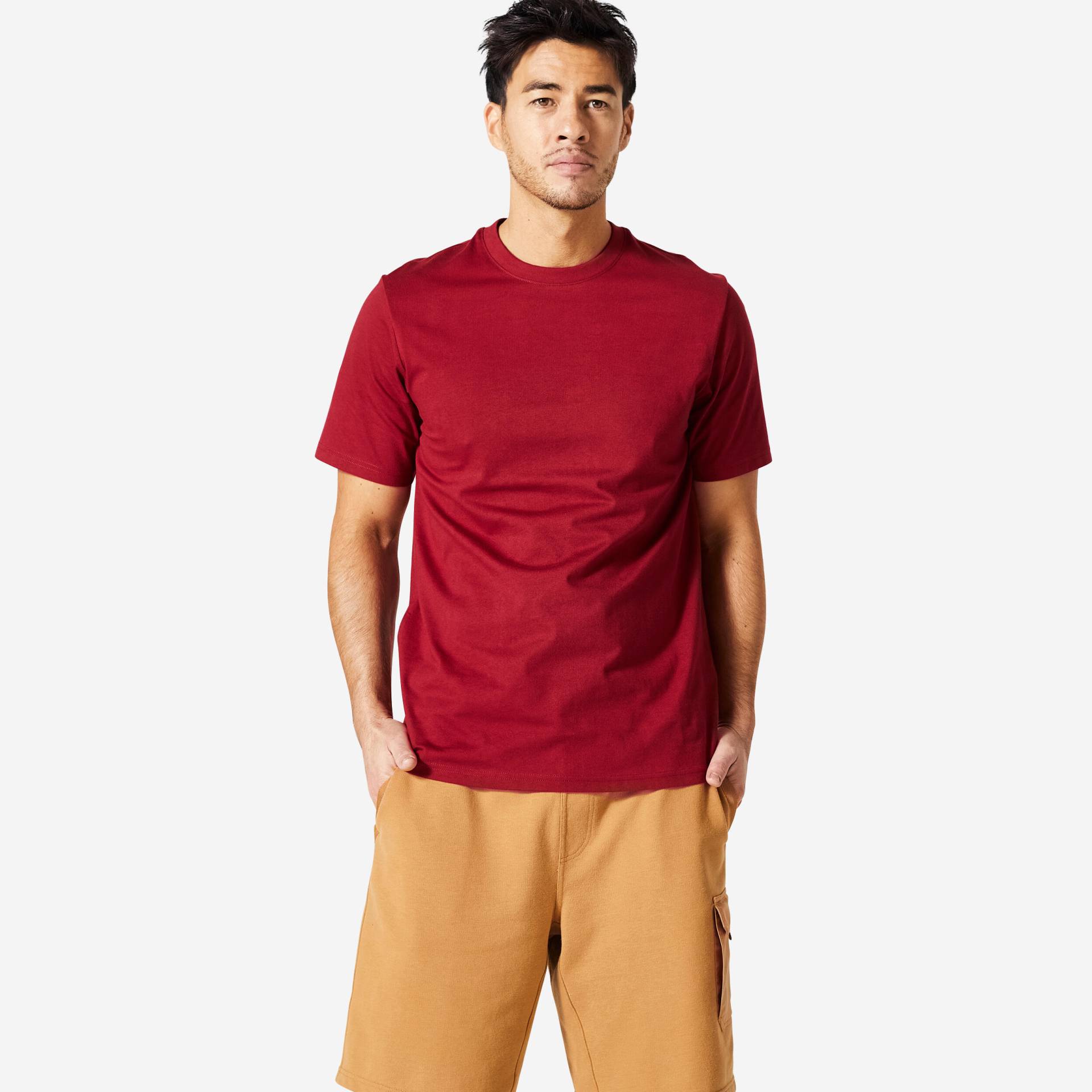 T-Shirt Herren - Essentials 500 bordeauxrot T-Shirt Herren - Essentials 500 bordeauxrot von Domyos