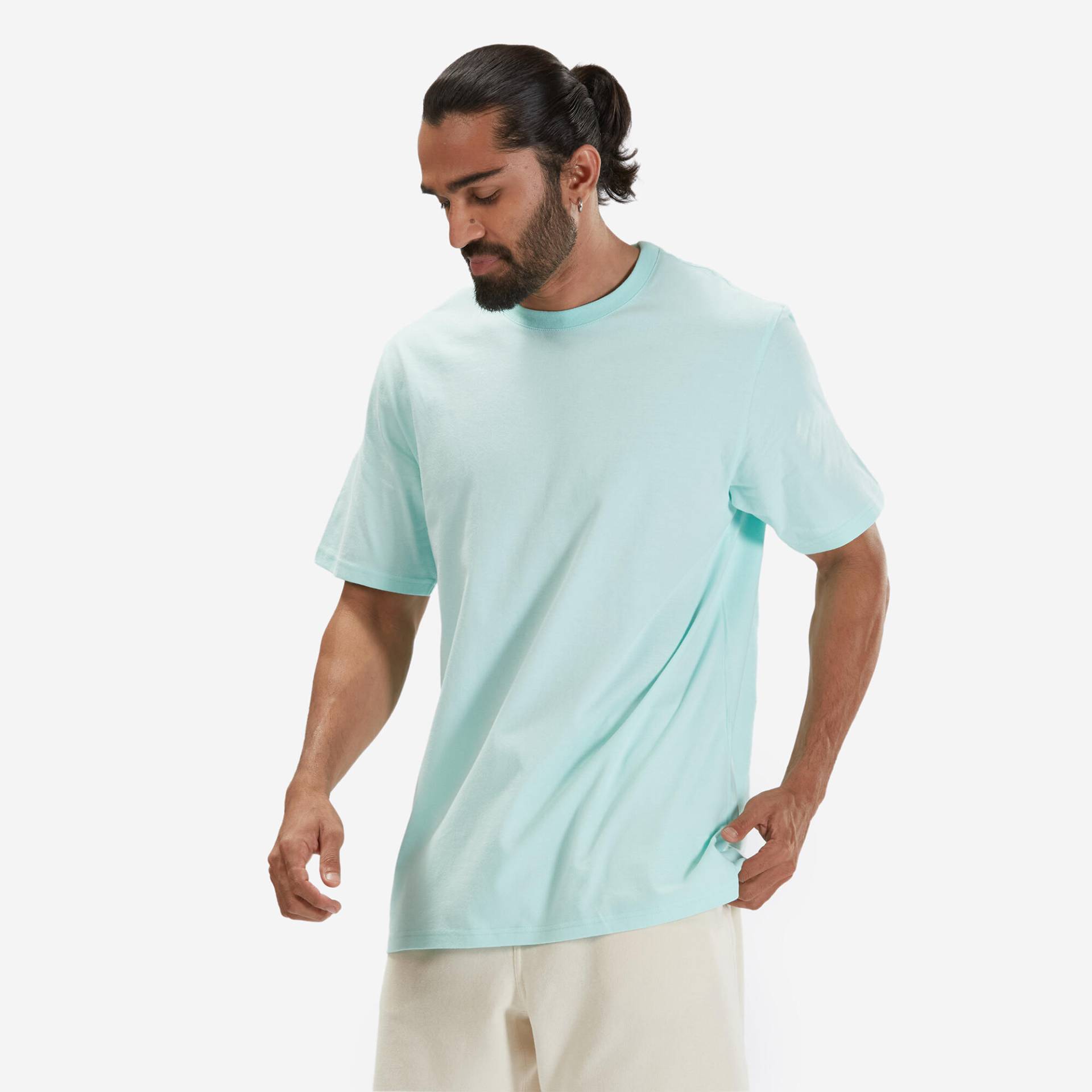 T-Shirt Herren - Essentials 500 pastellgrün von Domyos