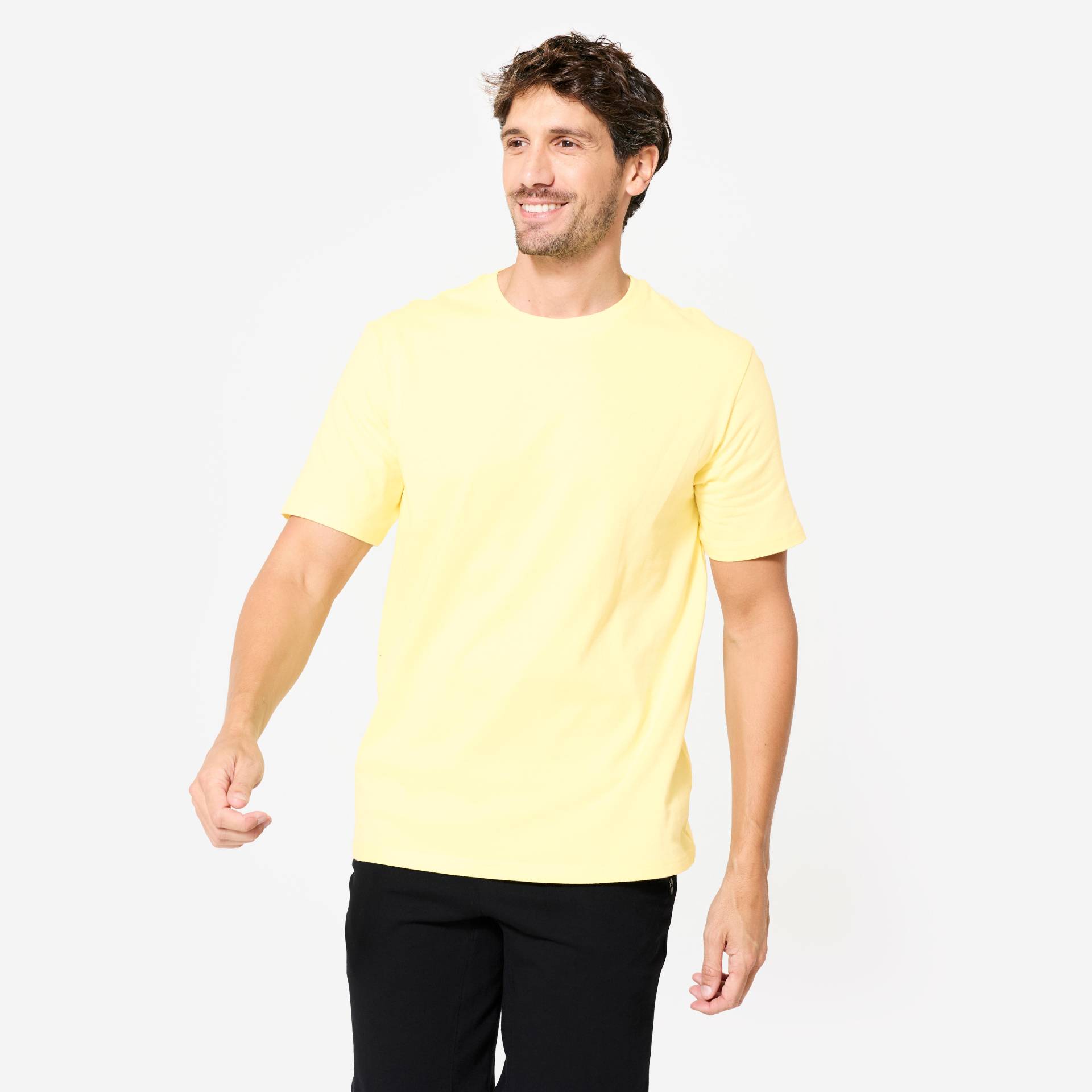 T-Shirt Herren atmungsaktiv - pastellgelb T-Shirt Herren atmungsaktiv - pastellgelb von Domyos