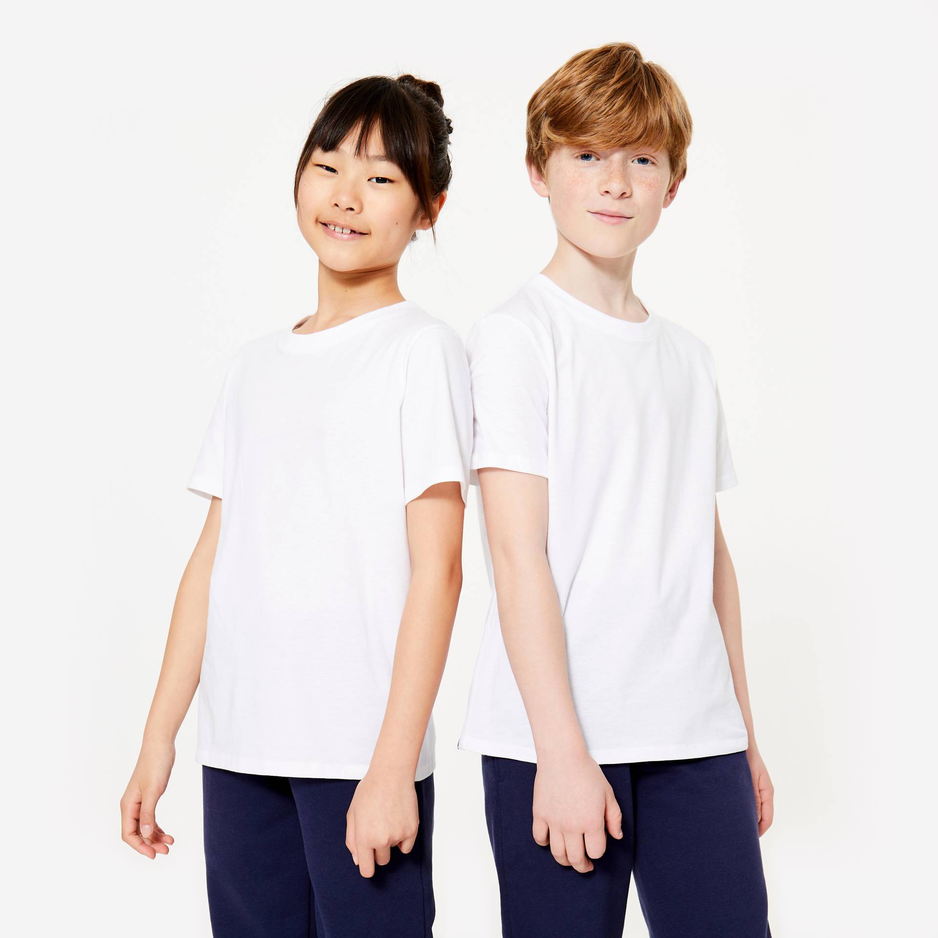 T-Shirt Baumwolle Kinder - weiss von Domyos