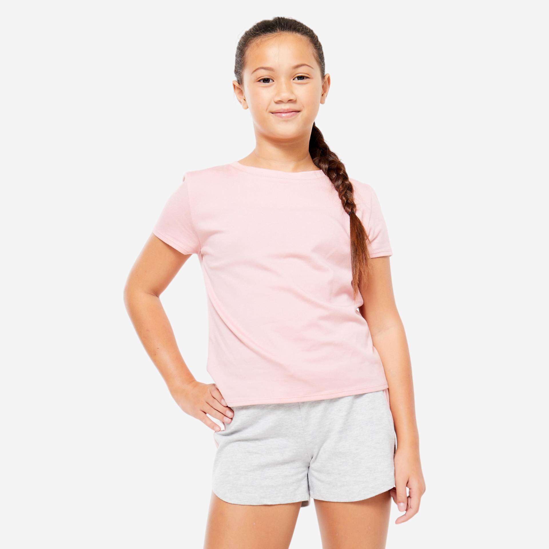 T-Shirt Kinder Baumwolle - 500 rosa von Domyos