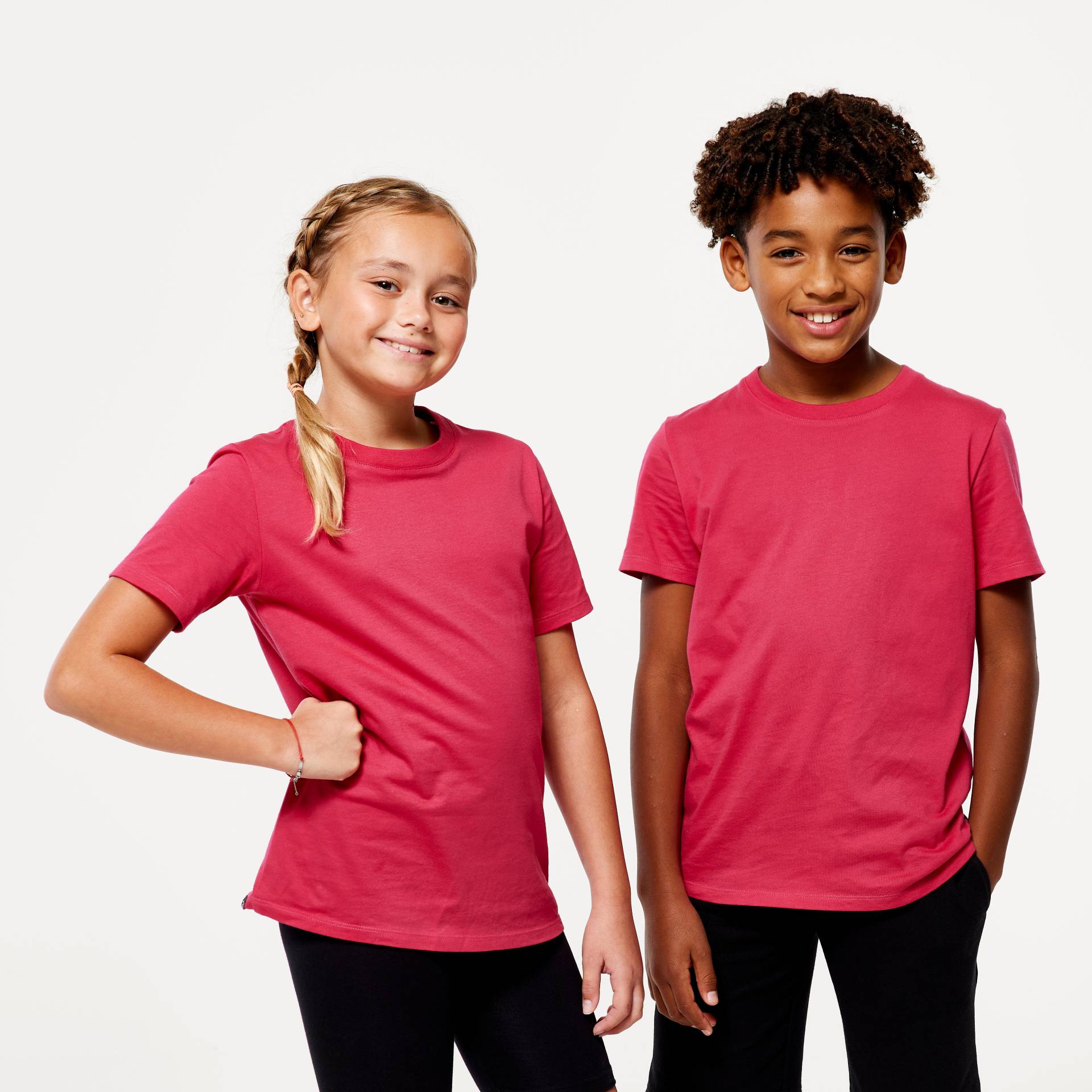T-Shirt Kinder Baumwolle - rosa von Domyos