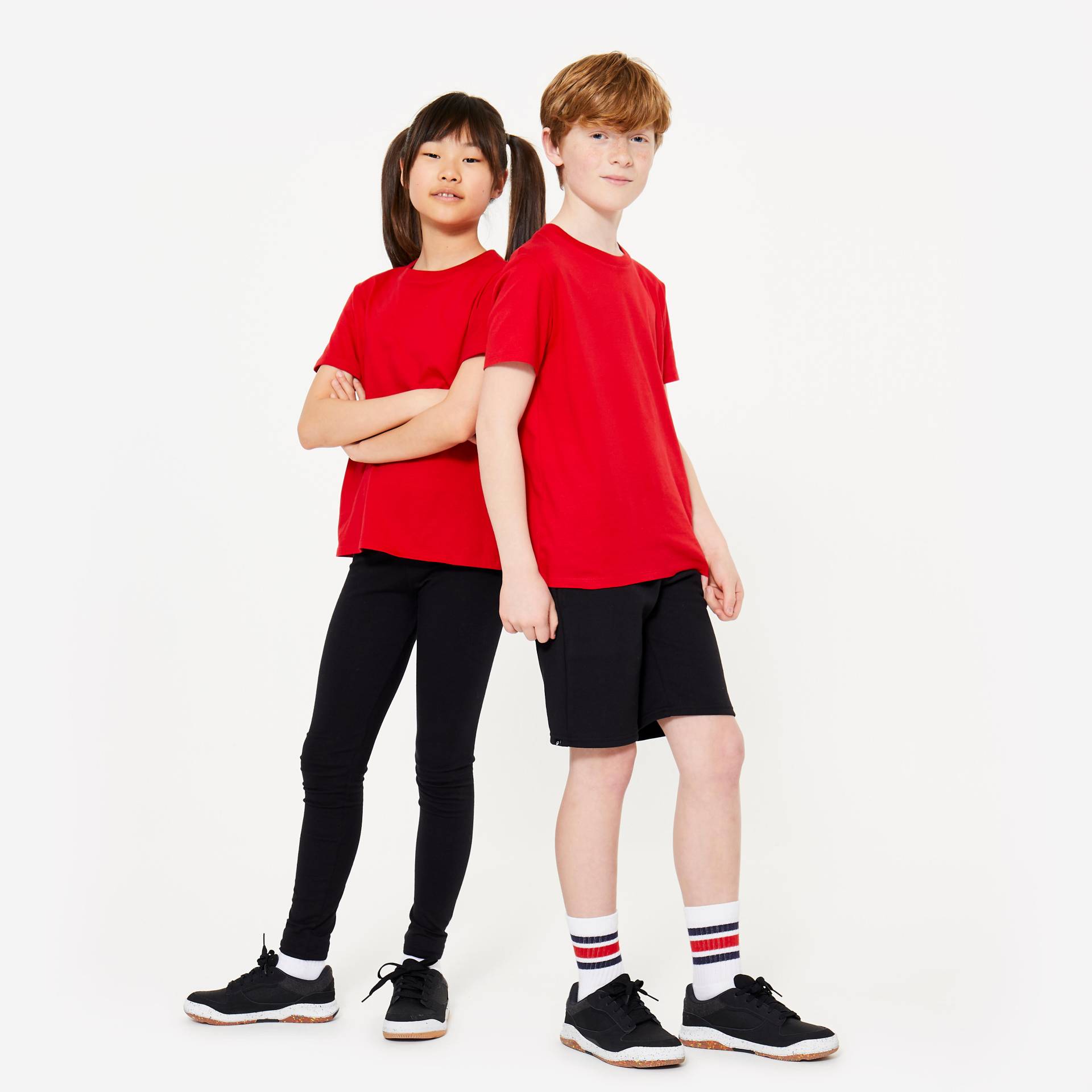 T-Shirt Baumwolle Kinder - rot von Domyos