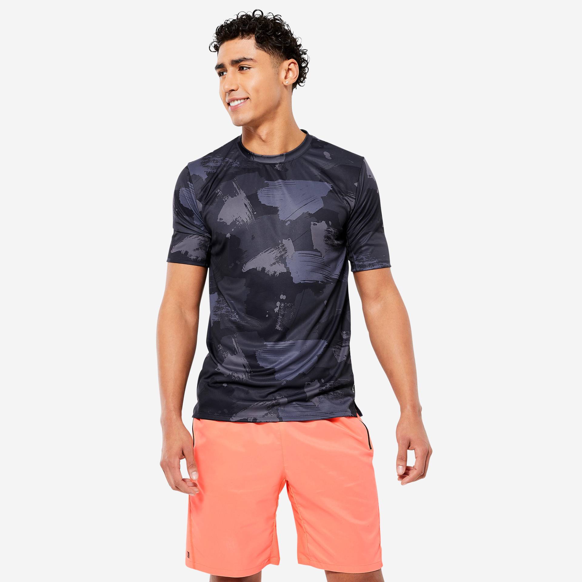 T-Shirt Herren - Essential blau camouflage von Domyos