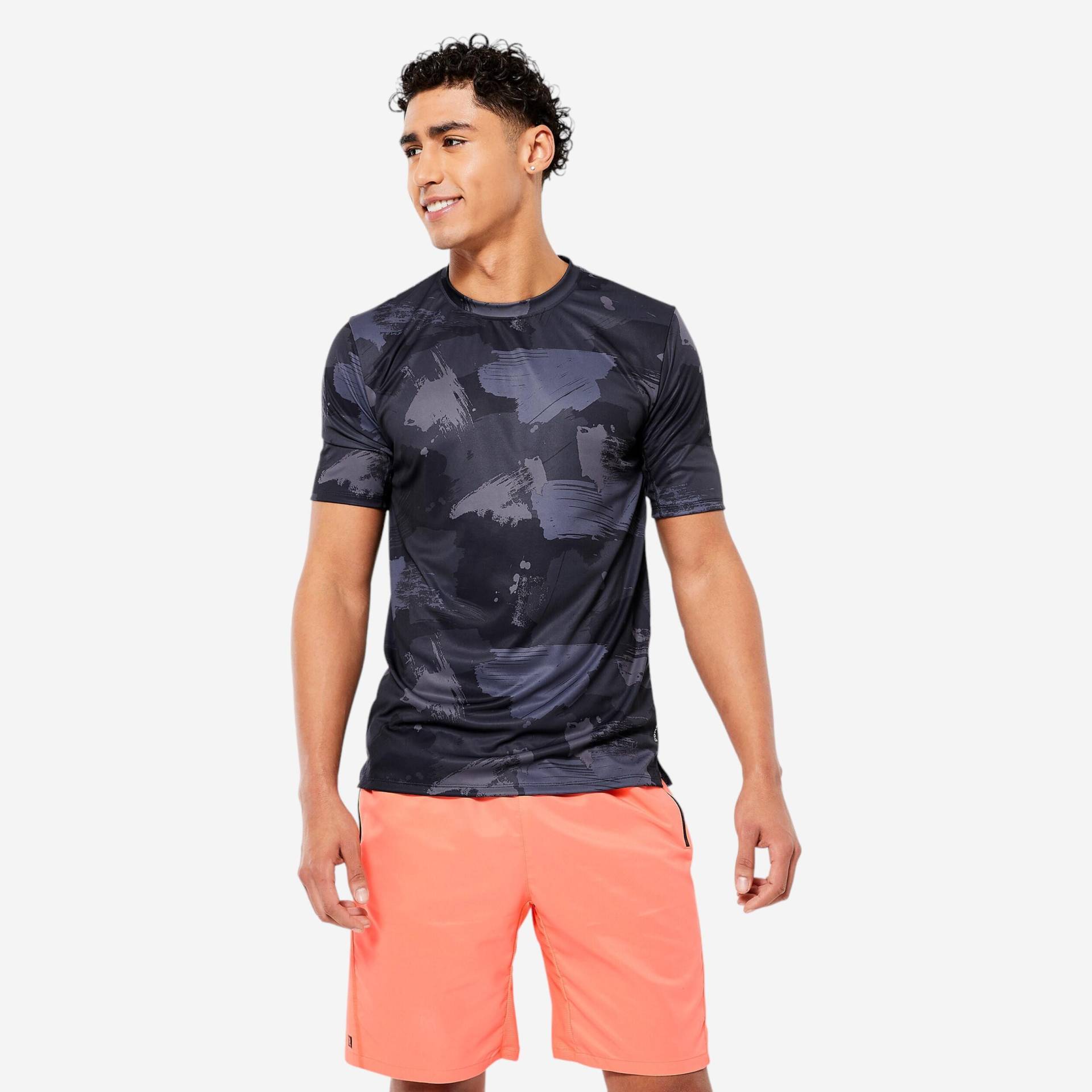 T-Shirt Herren - Essential blau camouflage von Domyos