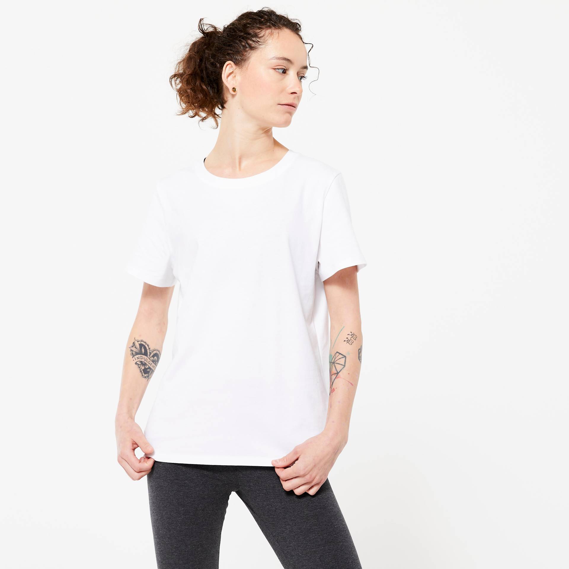 T-shirt Damen - 500 Essentials weiß T-shirt Damen - 500 Essentials weiß von Domyos