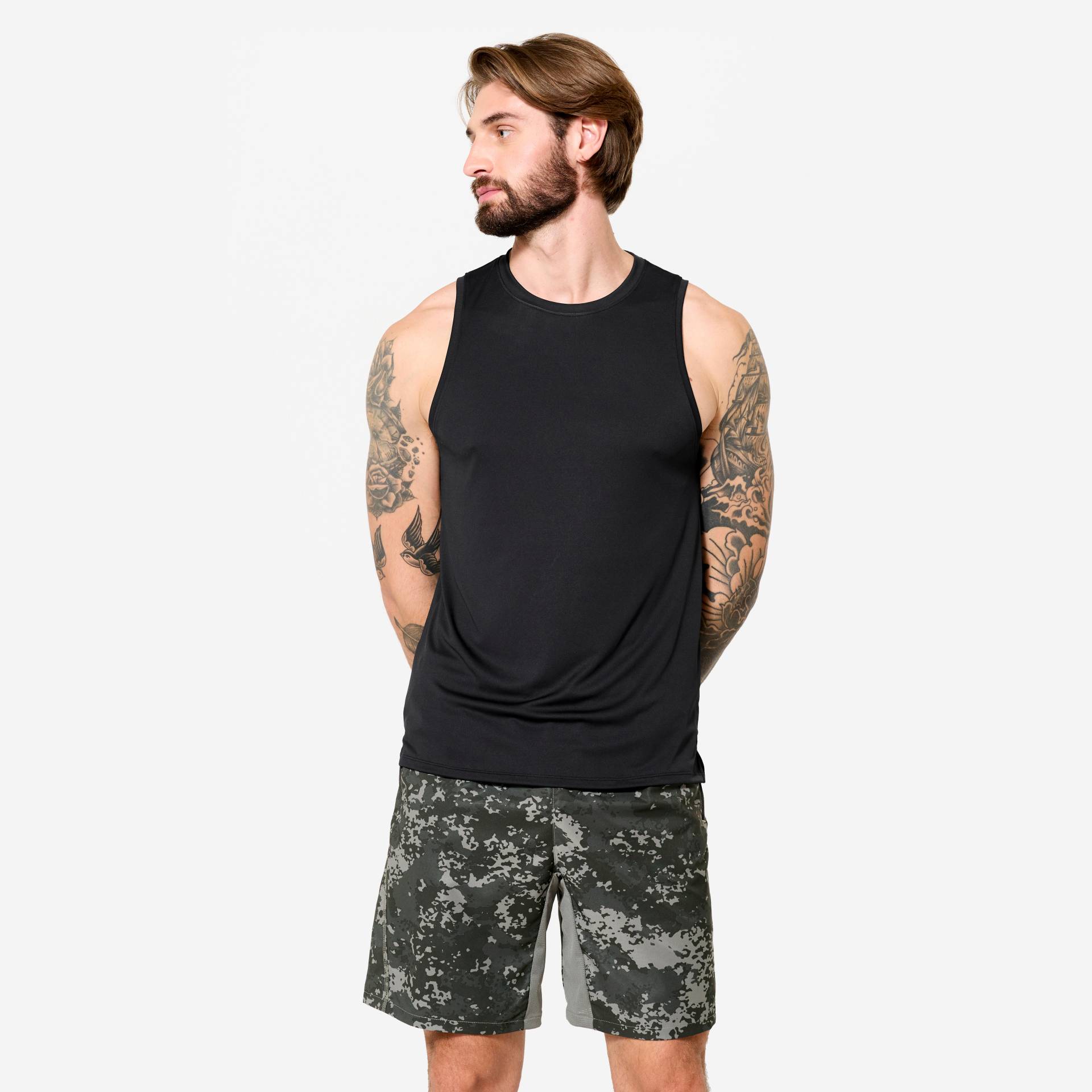 Tank Top Herren atmungsaktiv - schwarz Tank Top Herren atmungsaktiv - schwarz von Domyos