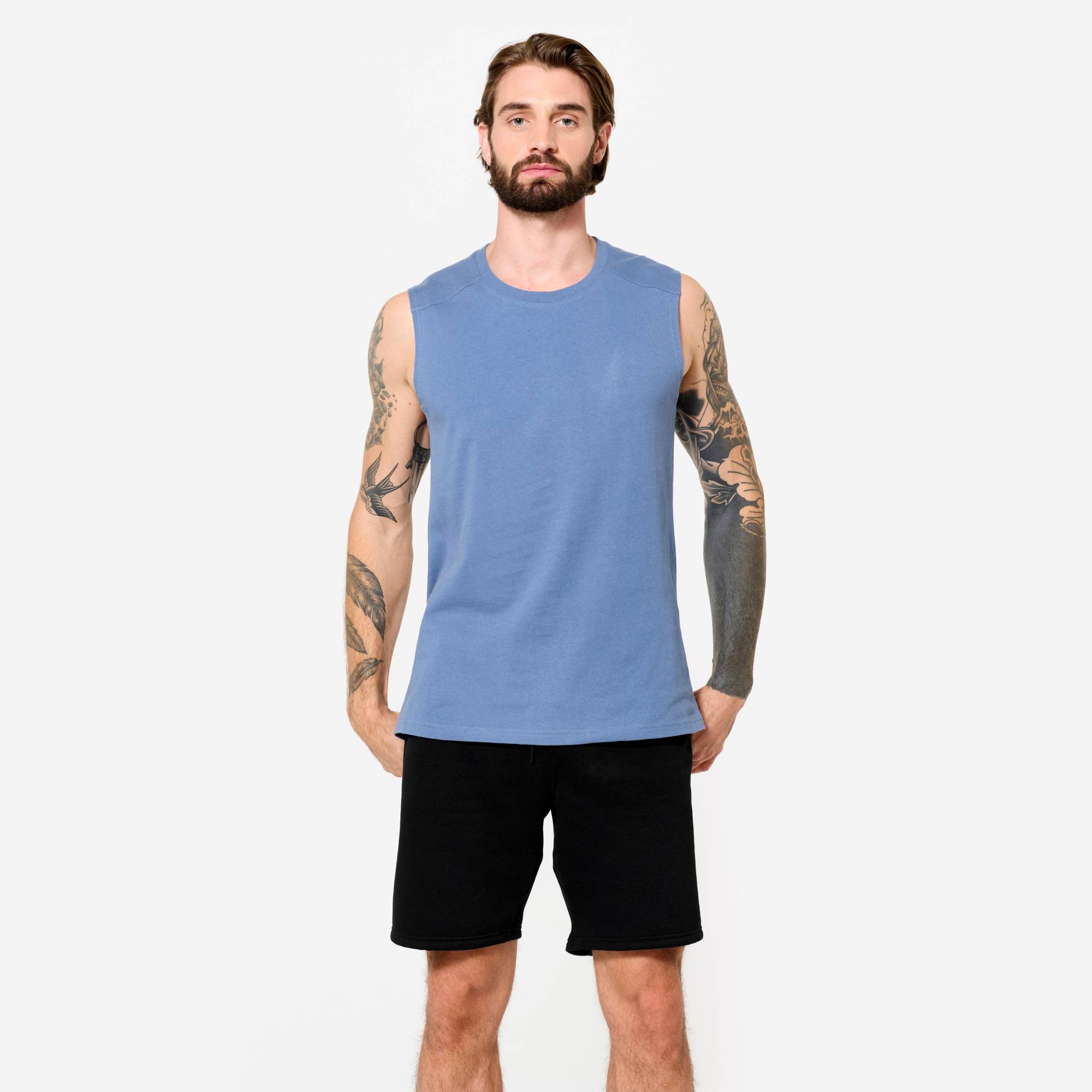 Tank Top Herren dehnbar - kometenblau Tank Top Herren dehnbar - kometenblau von Domyos