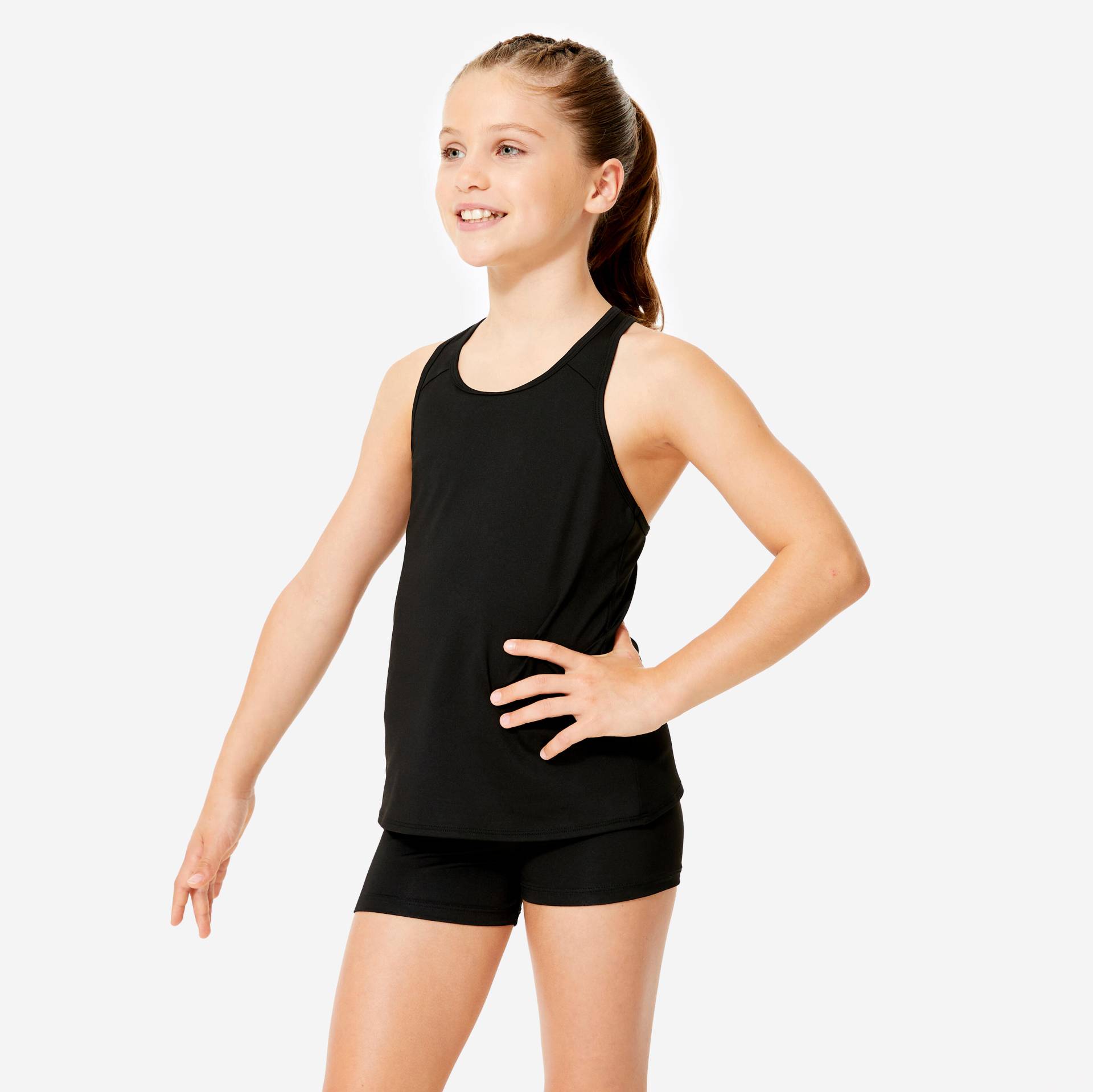 Top Mädchen Schwimmerrücken - schwarz Top Mädchen Schwimmerrücken - schwarz von Domyos