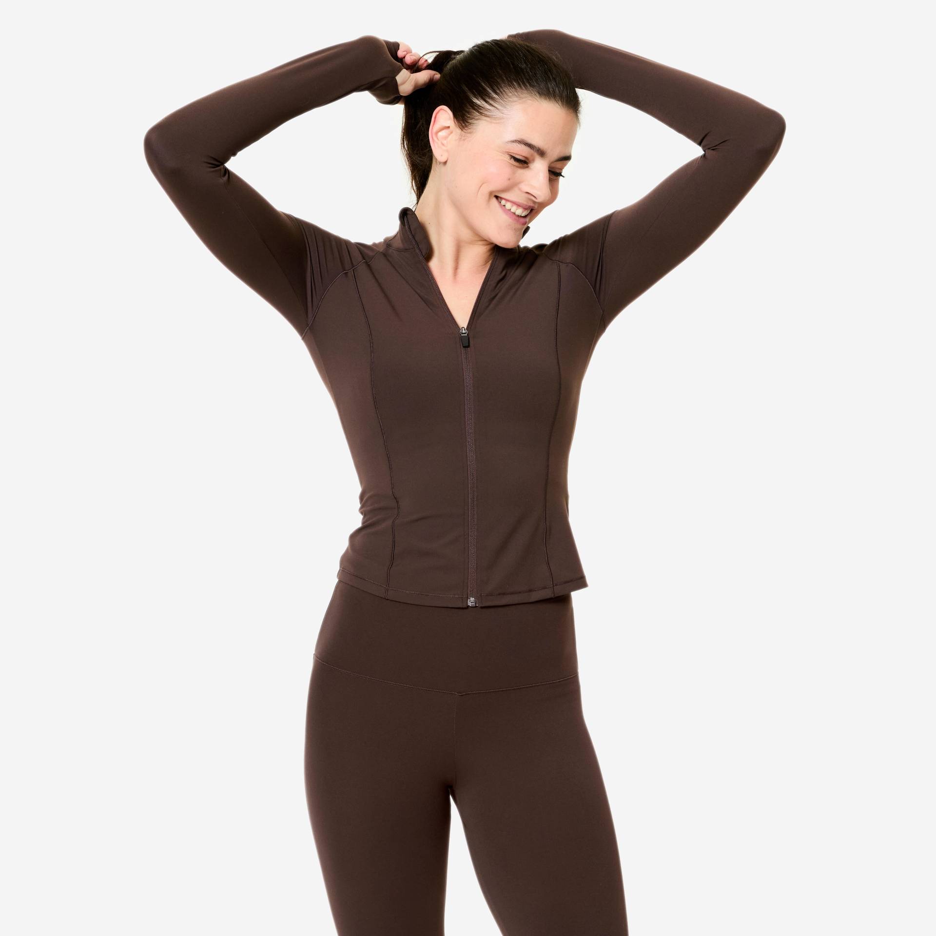 Trainingsjacke Damen tailliert Trainingsjacke Damen tailliert von Domyos