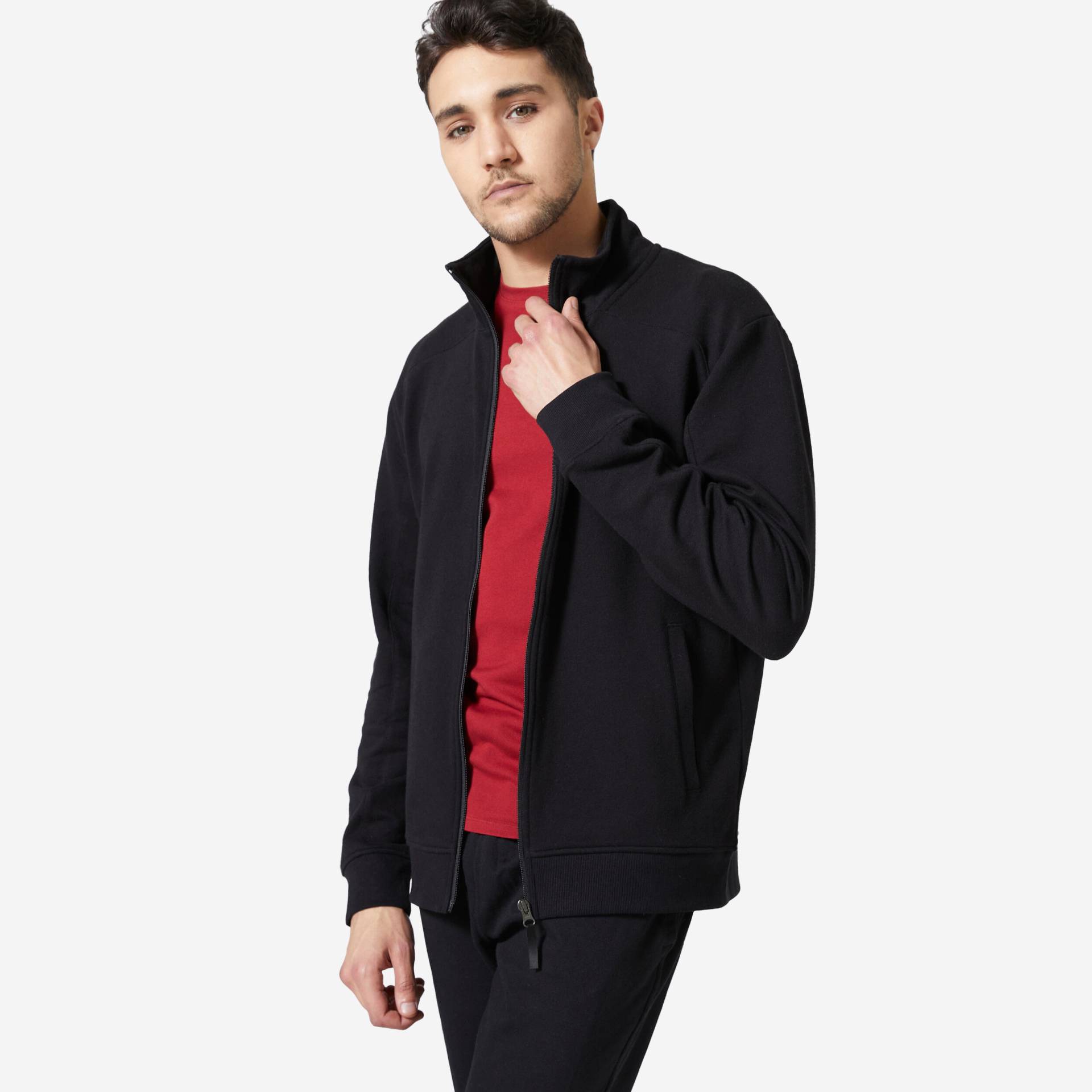 Trainingsjacke Herren Crew - 500 schwarz Trainingsjacke Herren Crew - 500 schwarz von Domyos