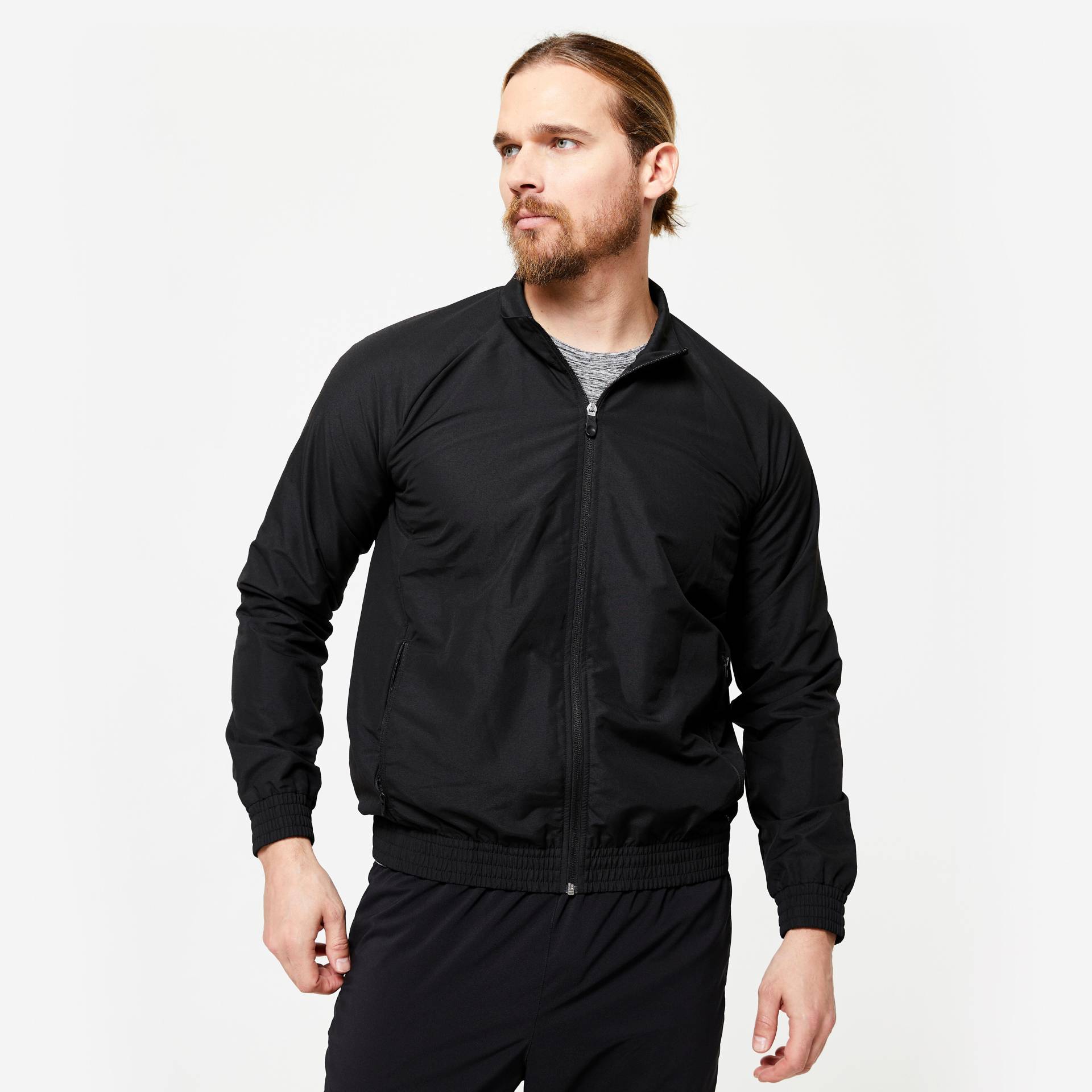 Trainingsjacke Herren - Essential schwarz Trainingsjacke Herren - Essential schwarz von Domyos