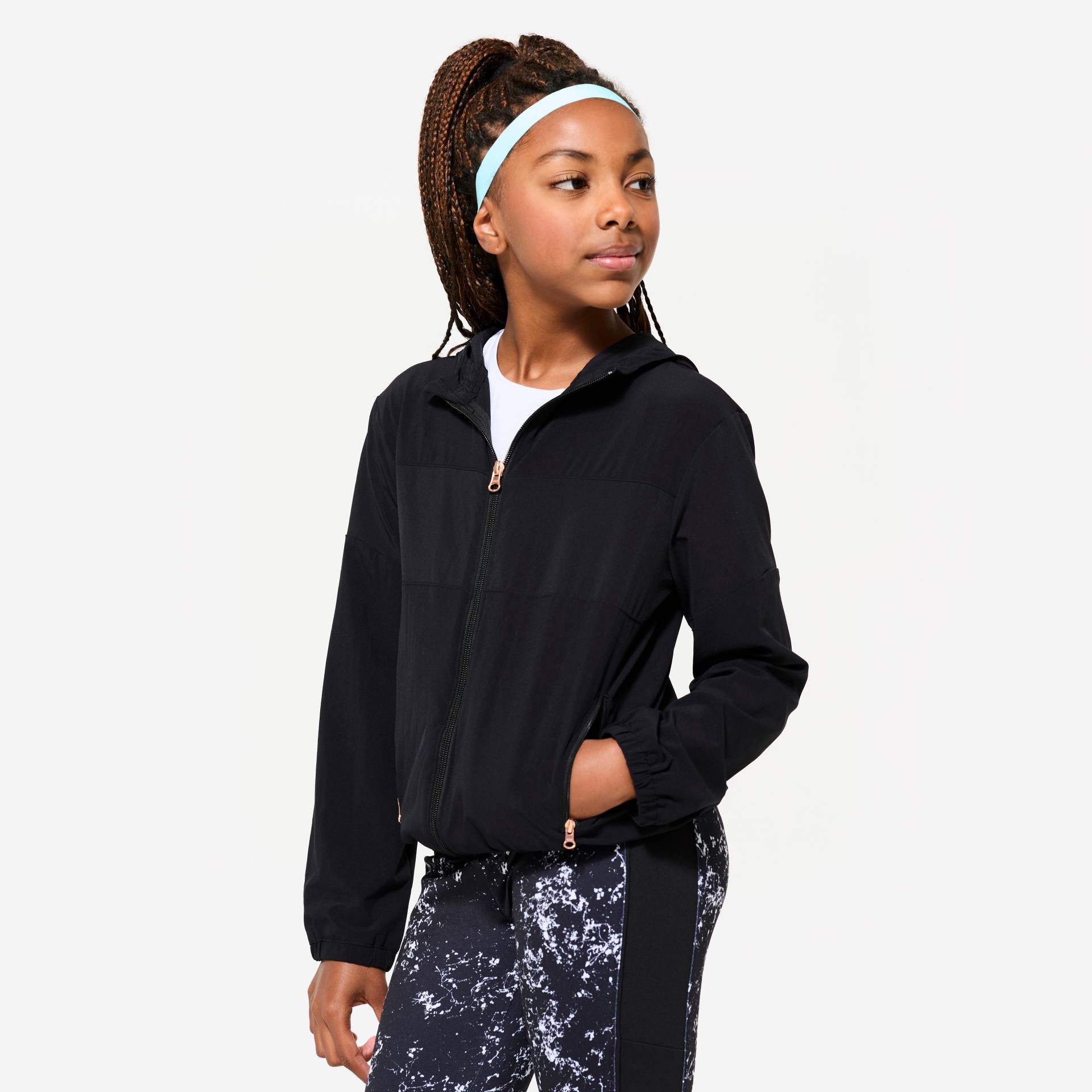 Trainingsjacke leicht atmungsaktiv - schwarz Trainingsjacke leicht atmungsaktiv - schwarz von Domyos