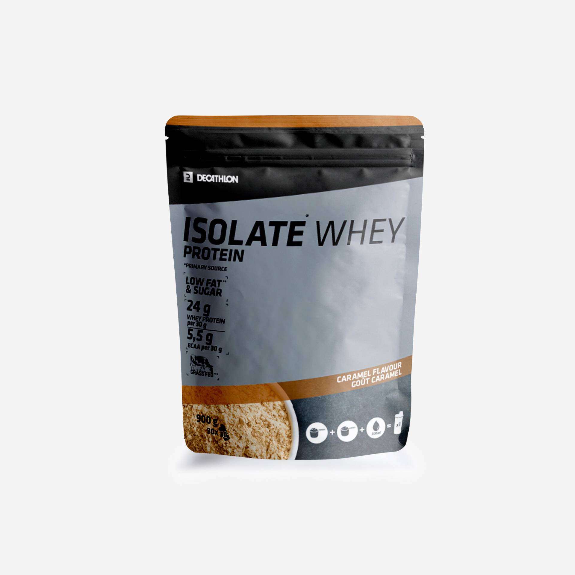 Whey Protein Isolate Karamell 900 g von Domyos