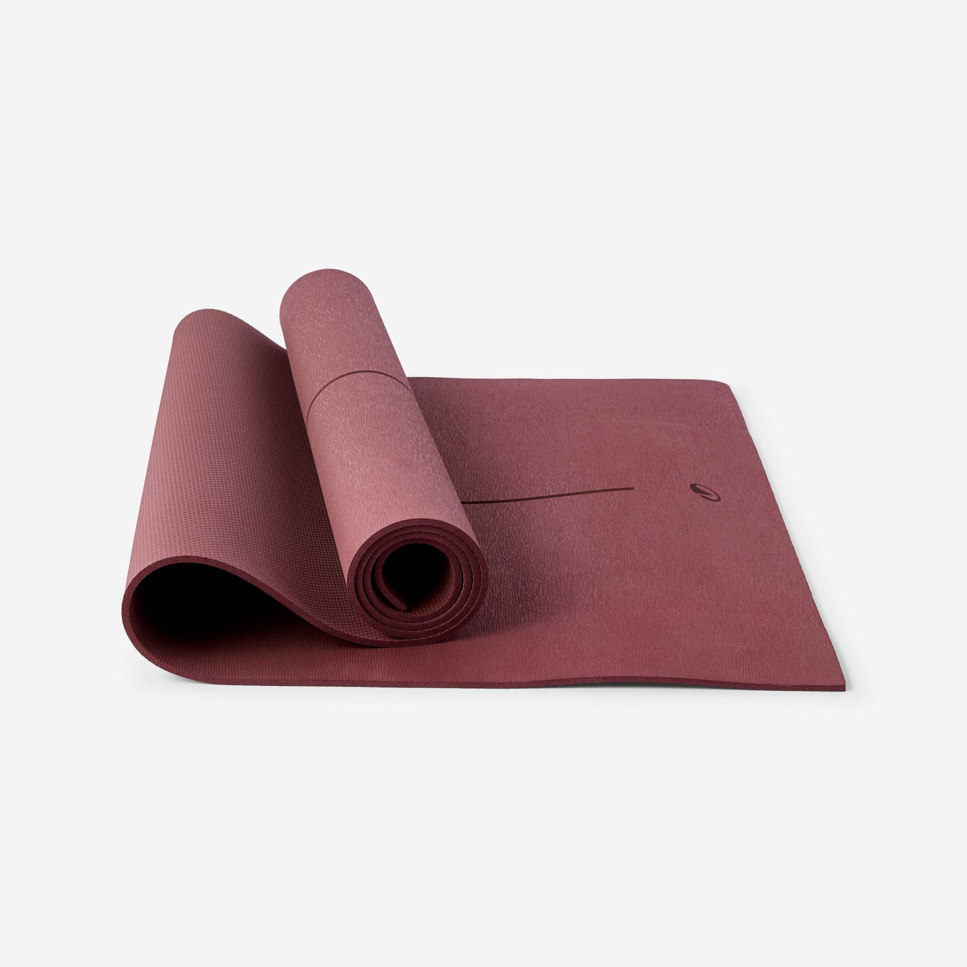 Yogamatte Einsteiger 180 cm × 50 cm × 5 mm - braun von Domyos