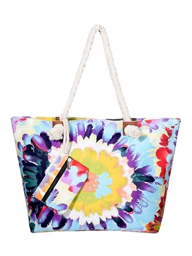 DonDon Badetasche XXL Familie Strandtasche Damen mit Reißverschluss Beach bag groß - Aquarelle Life von DonDon