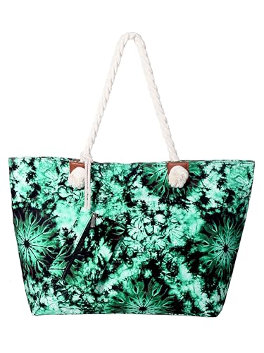 DonDon Badetasche XXL Familie Strandtasche Damen mit Reißverschluss Beach Bag groß - Hippie Style DonDon Badetasche XXL Familie Strandtasche Damen mit Reißverschluss Beach Bag groß - Hippie Style von DonDon