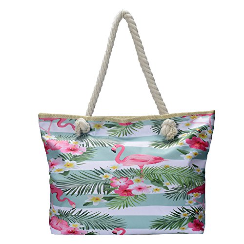 DonDon Strandtasche XXL Familie Badetasche Damen mit Reißverschluss Beach bag groß - Retro Hawaii DonDon Strandtasche XXL Familie Badetasche Damen mit Reißverschluss Beach bag groß - Retro Hawaii von DonDon