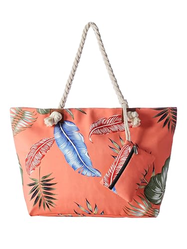 DonDon Strandtasche XXL Familie Badetasche Damen Beach bag groß mit Reißverschluss - Flashy Leaf DonDon Strandtasche XXL Familie Badetasche Damen Beach bag groß mit Reißverschluss - Flashy Leaf von DonDon