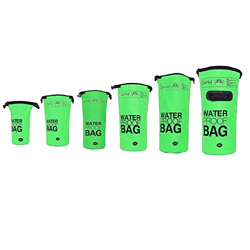 DonDon Dry Bag wasserdichte Tasche 2l, 5l, 10l, 15l, 20l, 30l Pack-Sack Beutel mit Schultergurt - grün 10 Liter von DonDon