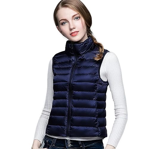 DondPO Lange Weste Damen, Sale Damen, Weste Damen Steppmantel Jacke Herbst Winterjacke Lang Steppweste Longweste Daunenmantel Wintermantel Warm Ärmellose Outdoor von DondPO