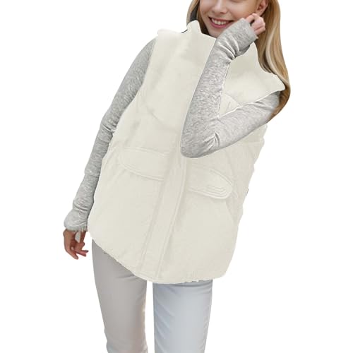 DondPO Steppmantel Damen, Blitzangebote des Tages, Weste Damen Steppweste Lang Herbst Mode Winterjacke Outdoor Longweste Daunenmantel Damen-Westen Jacke Wintermantel Softshell von DondPO