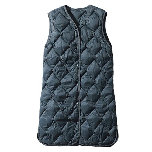 DondPO Steppmantel Damen, Sale Damen, Weste Damen Lang Steppweste Mantel Winter Wintermantel Warm Leicht Damen-Westen Winterjacke Herbst Mode Ärmellose Outdoor von DondPO