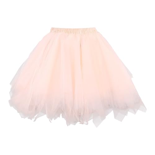 Rock Damen, Blauer Tüllrock Damen, Ballettrock Damen Rock Petticoat Tutu Tütü Tüllrock Karneval Kostüm Unterrock Karnevalskostüme Underskirt 50er Rockabilly Wassermelone Rot von DondPO