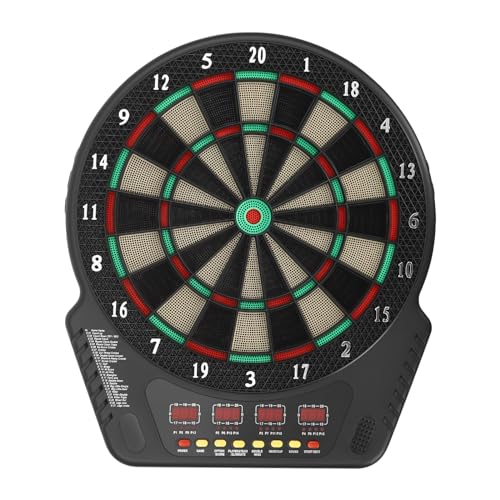 Donened - Dartscheibe Elektronisch, E-Darts mit 6 Pfeile & 24 Dartköpfe, Dartboard mit bis zu 16 Spieler, LED-Anzeigen, Elektronische Dartscheibe für Partys und Spieleabende Donened - Dartscheibe Elektronisch, E-Darts mit 6 Pfeile & 24 Dartköpfe, Dartboard mit bis zu 16 Spieler, LED-Anzeigen, Elektronische Dartscheibe für Partys und Spieleabende von Donened
