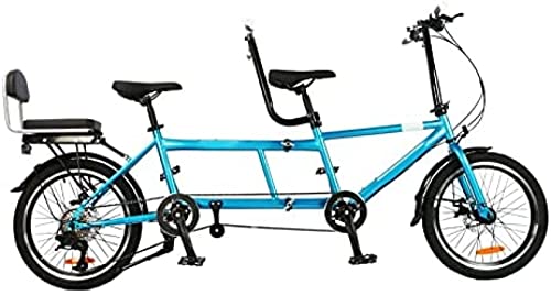 Fahrrad – City-Klapprad, faltbares Strandkreuzer-Fahrrad für Erwachsene, verstellbar, 7 Gänge, blau von DongJunDi