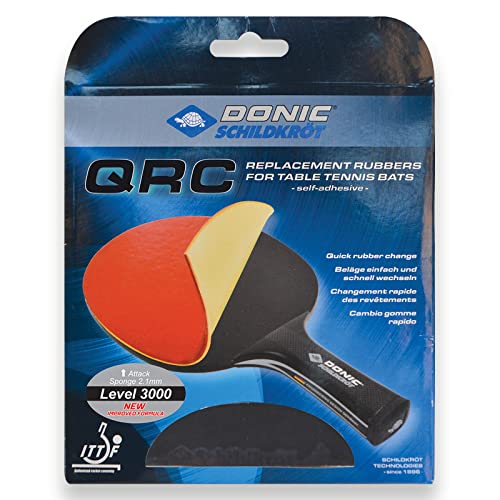 Donic-Schildkröt Tischtennis Ersatzbelag QRC Level 3000 Energy - Spieltyp: Attack, schwarz/Rot, M Donic-Schildkröt Tischtennis Ersatzbelag QRC Level 3000 Energy - Spieltyp: Attack, schwarz/Rot, M von Donic-Schildkröt