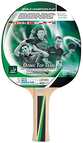 Donic-Schildkröt Tischtennisschläger Top Team 400, anatomischer Griff, 1,5 mm Schwamm, Jade - ITTF Belag, 715041 Donic-Schildkröt Tischtennisschläger Top Team 400, anatomischer Griff, 1,5 mm Schwamm, Jade - ITTF Belag, 715041 von Schildkröt