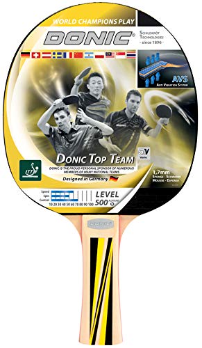 Donic-Schildkröt Tischtennisschläger Top Team 500, AVS-Griff, 1,7 mm Schwamm, Donic 1-Stern - ITTF Belag, 725051 Donic-Schildkröt Tischtennisschläger Top Team 500, AVS-Griff, 1,7 mm Schwamm, Donic 1-Stern - ITTF Belag, 725051 von Schildkröt