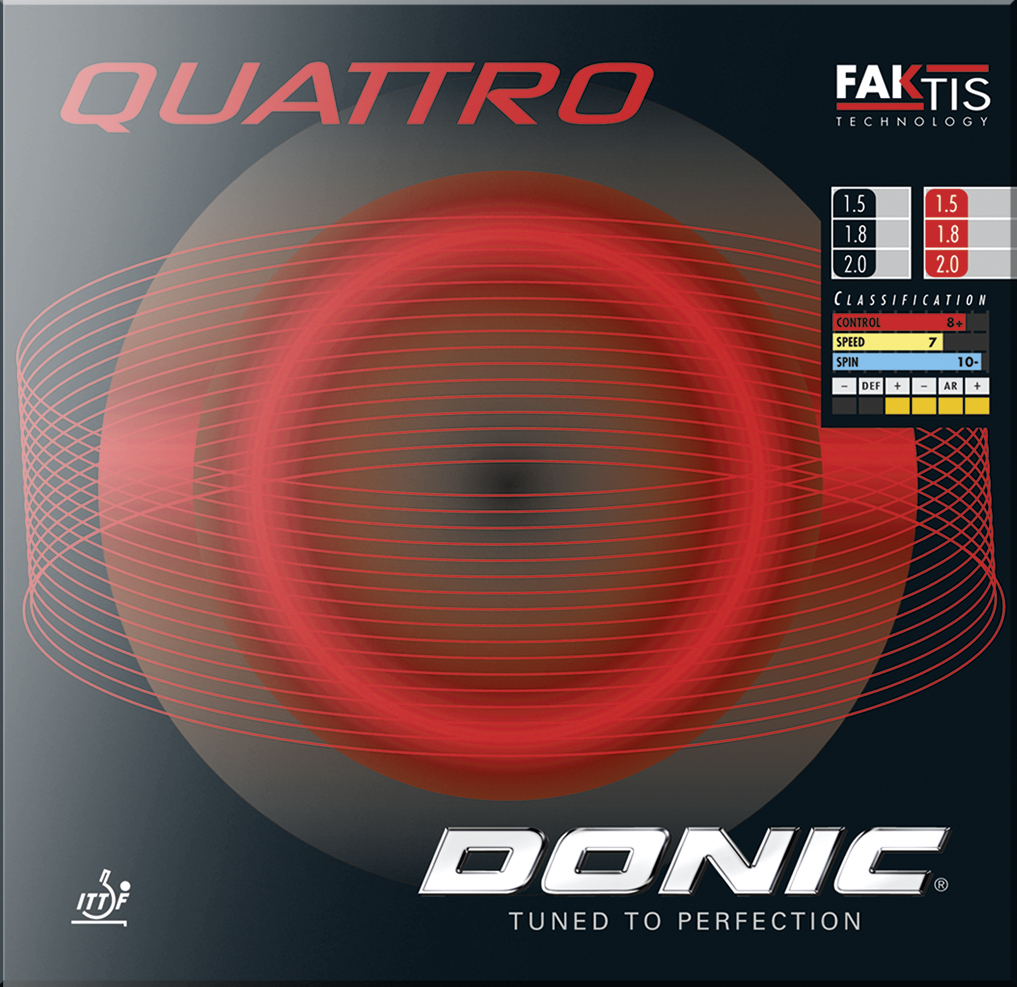 DONIC QUATTRO - Die Empfehlung für den Spielstil ALLROUND DONIC QUATTRO - Die Empfehlung für den Spielstil ALLROUND von Donic