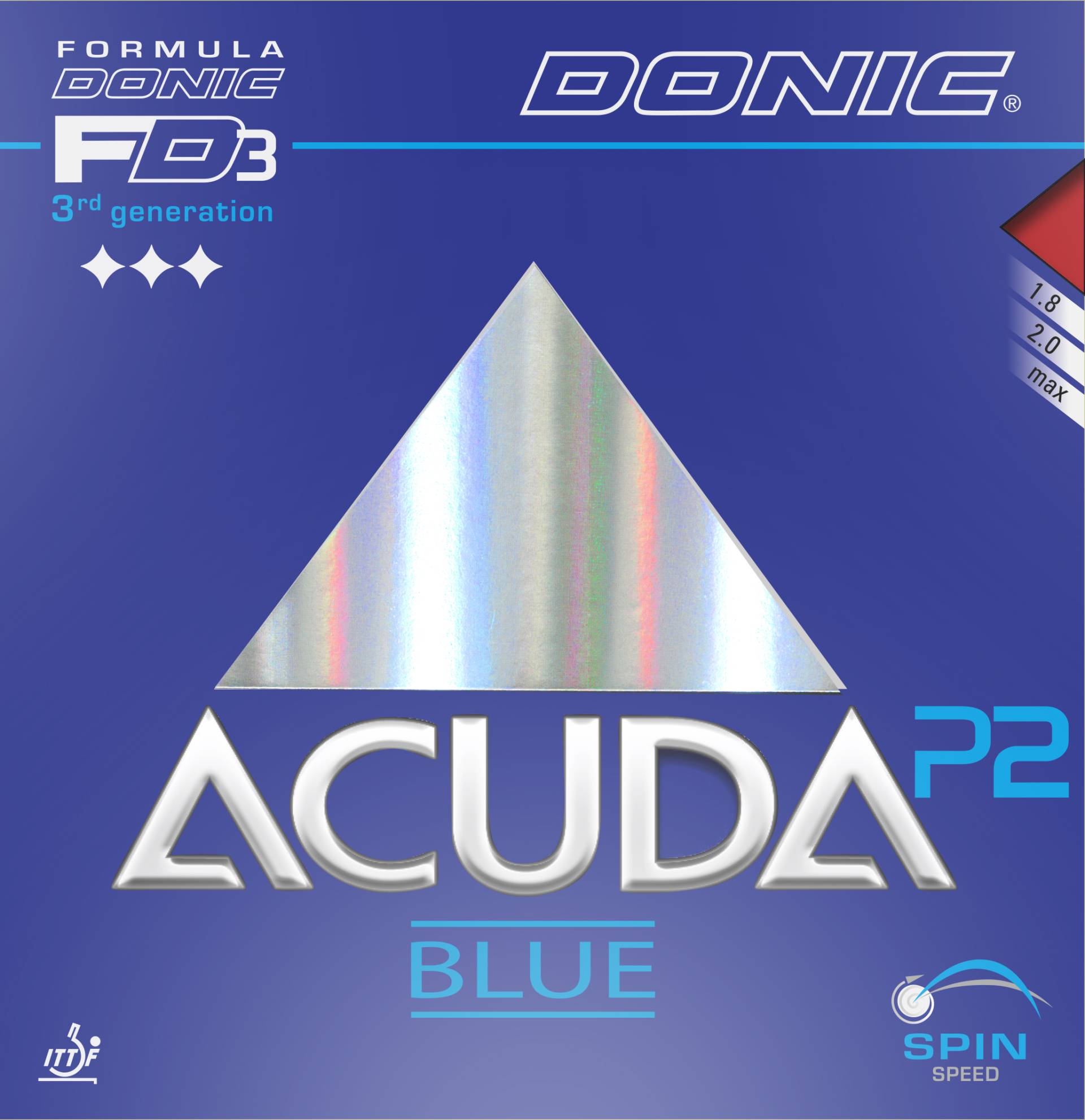 Donic Acuda Blue P2 - Tischtennis Belag Donic Acuda Blue P2 - Tischtennis Belag von Donic