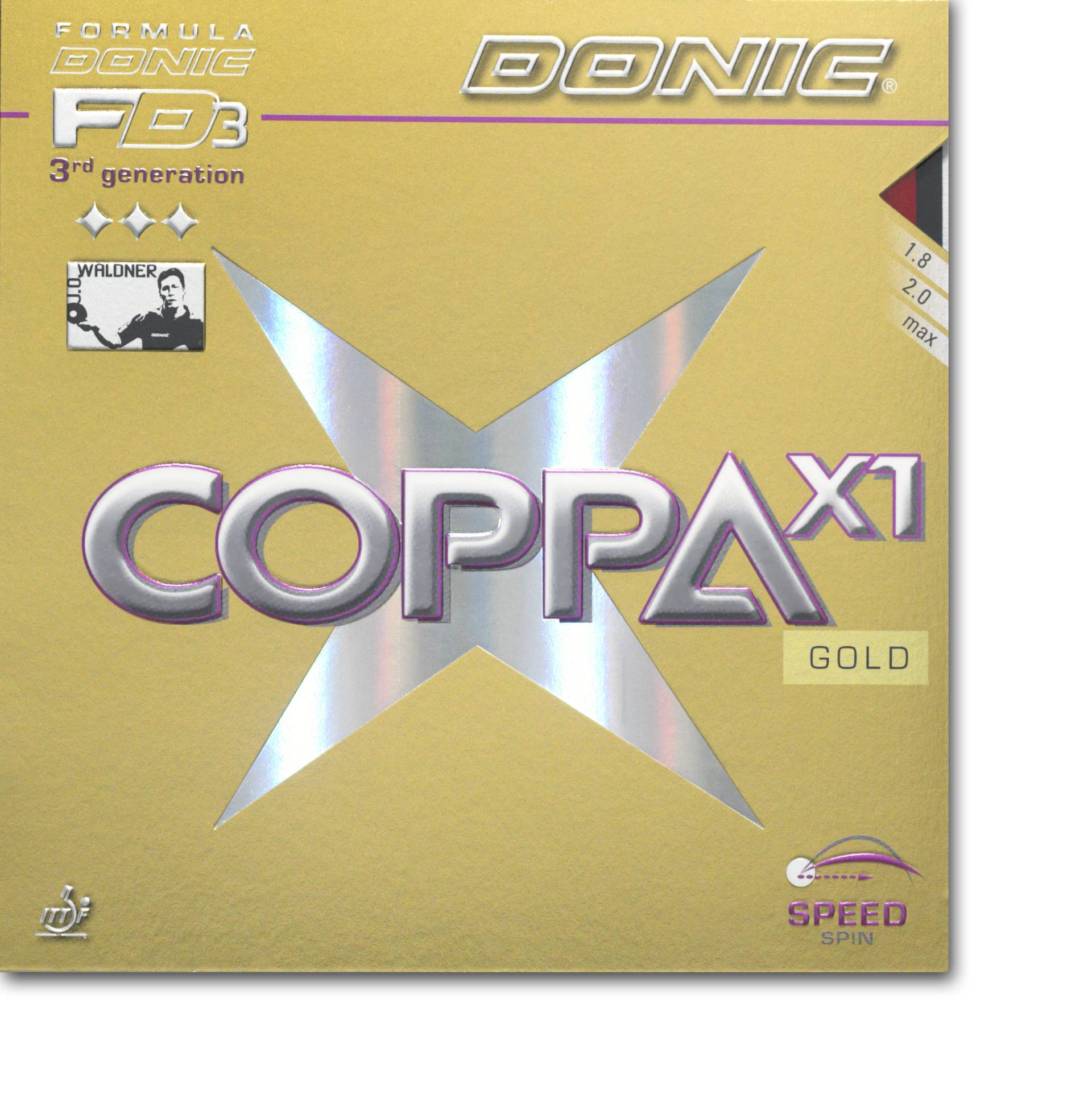 Donic Coppa X1 Gold - Tischtennis Belag Donic Coppa X1 Gold - Tischtennis Belag von Donic