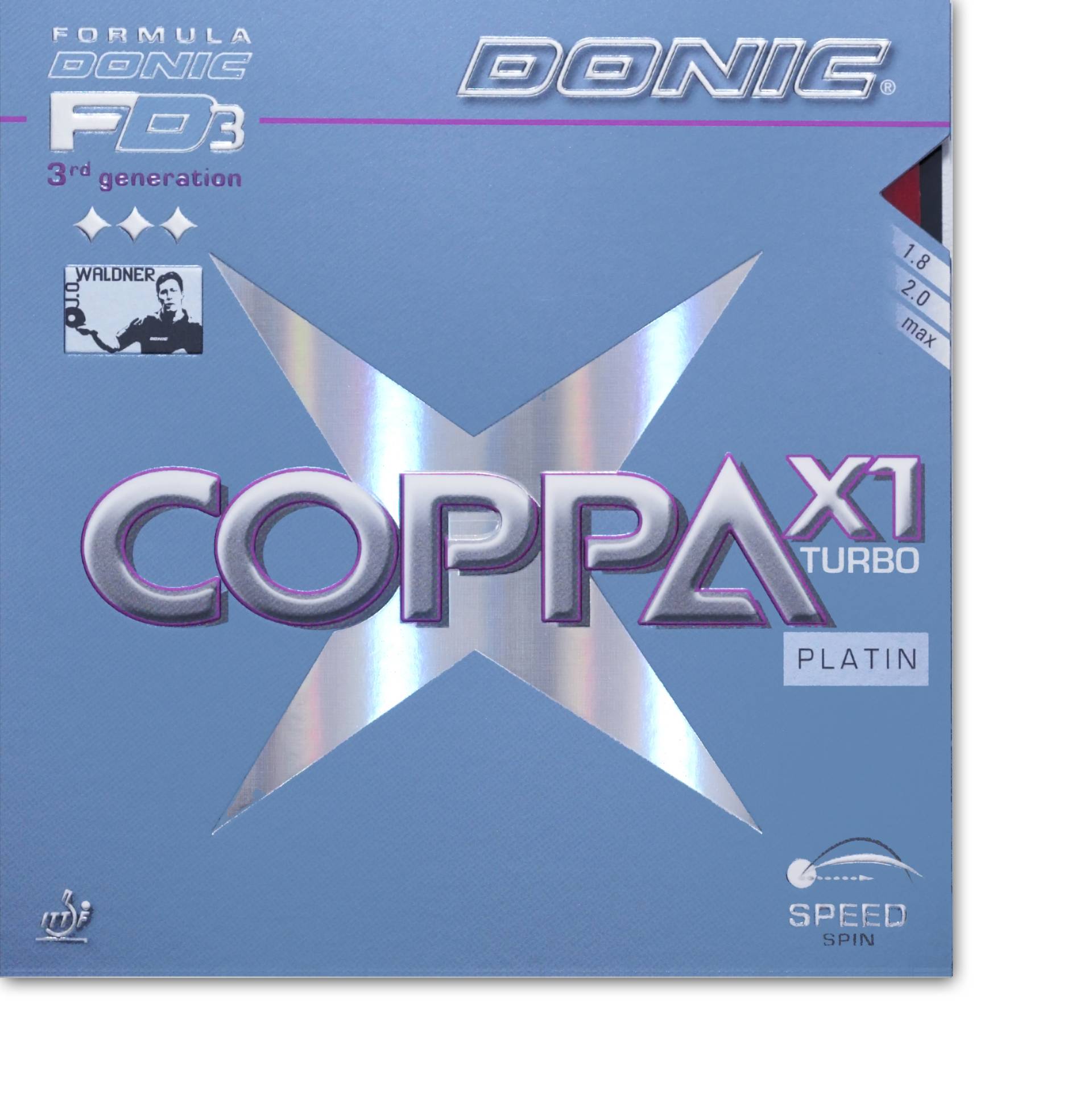 Donic Coppa X1 Turbo Platin - Tischtennis Belag Donic Coppa X1 Turbo Platin - Tischtennis Belag von Donic