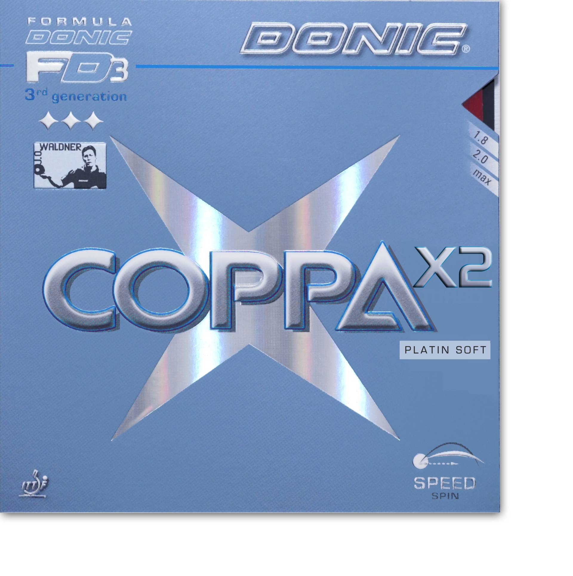 Donic Coppa X2 Platin Soft - Tischtennis Belag Donic Coppa X2 Platin Soft - Tischtennis Belag von Donic