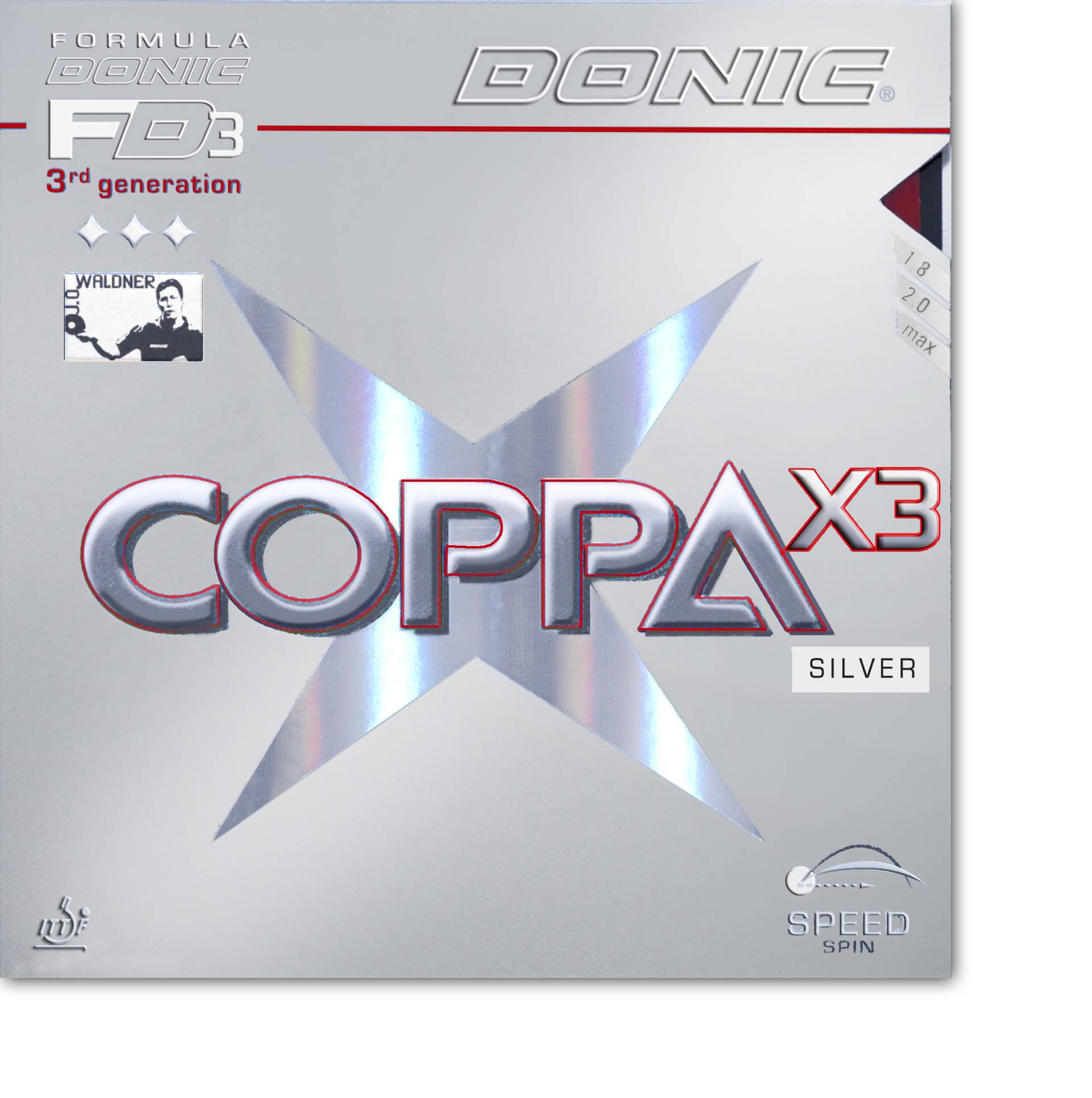 Donic Coppa X3 Silver - Tischtennis Belag Donic Coppa X3 Silver - Tischtennis Belag von Donic